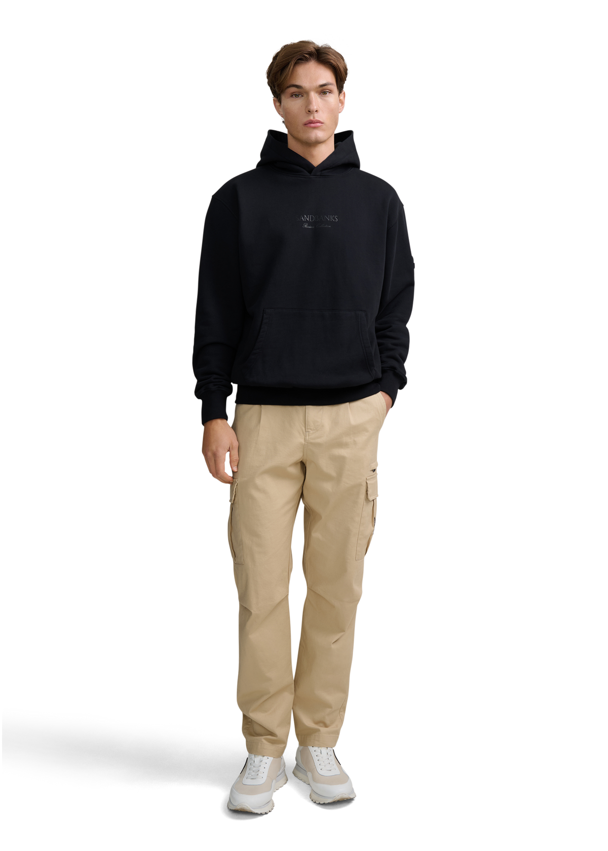 Riviera Collection Logo Print Hoodie - Black