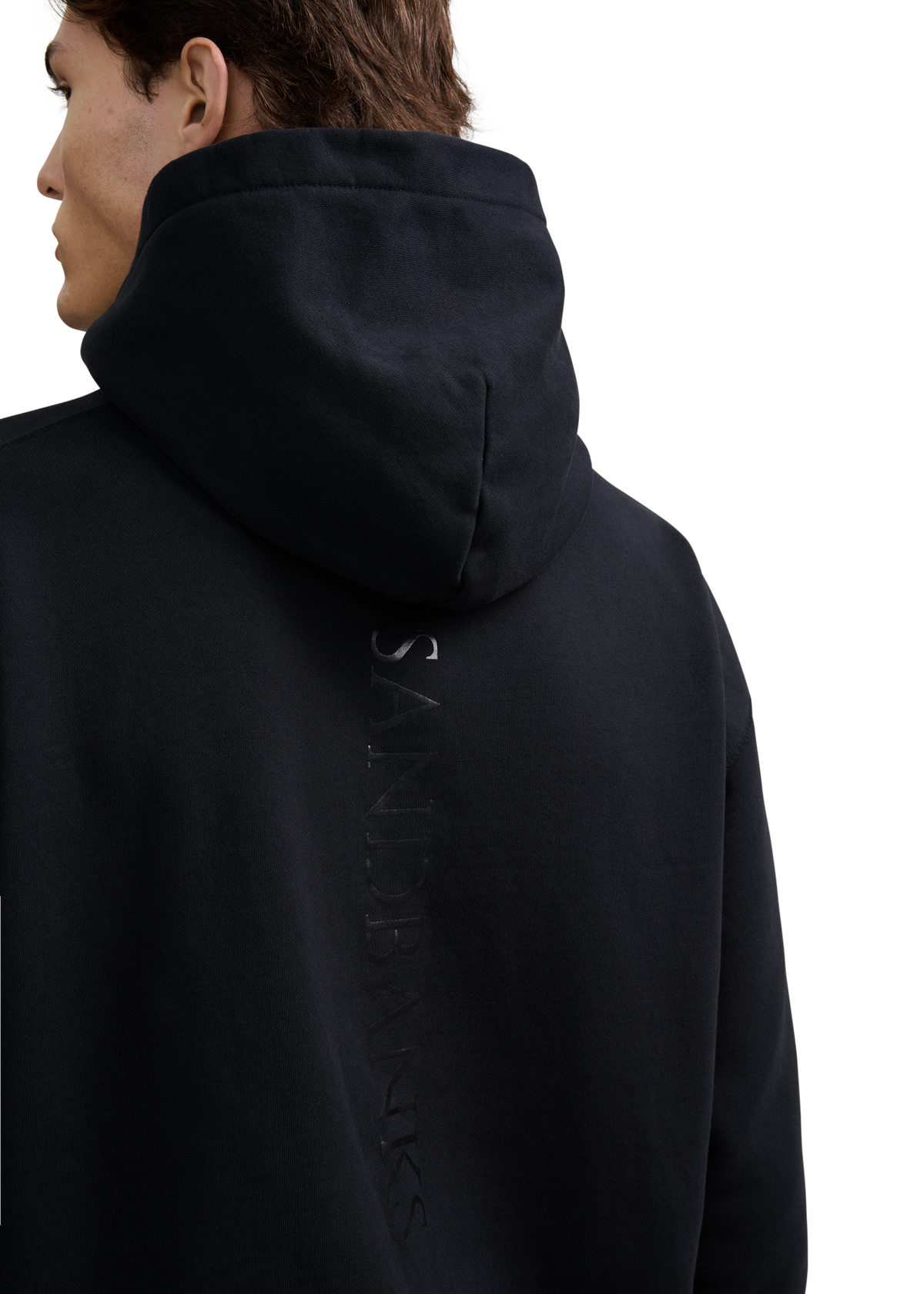 Riviera Collection Logo Print Hoodie - Black