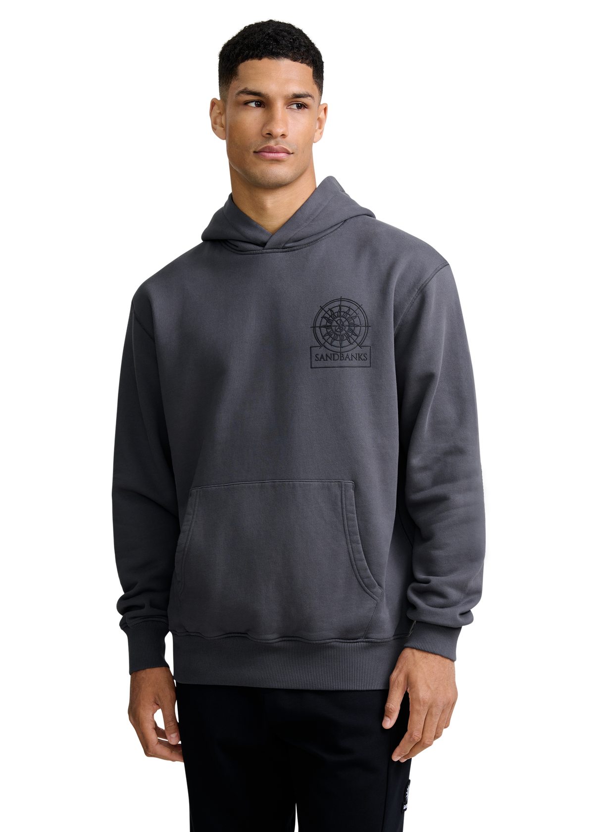 Sandbanks Sonar Print Hoodie - Anthracite