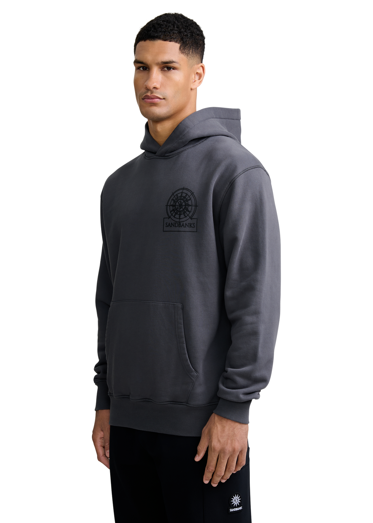 Sandbanks Sonar Print Hoodie - Anthracite
