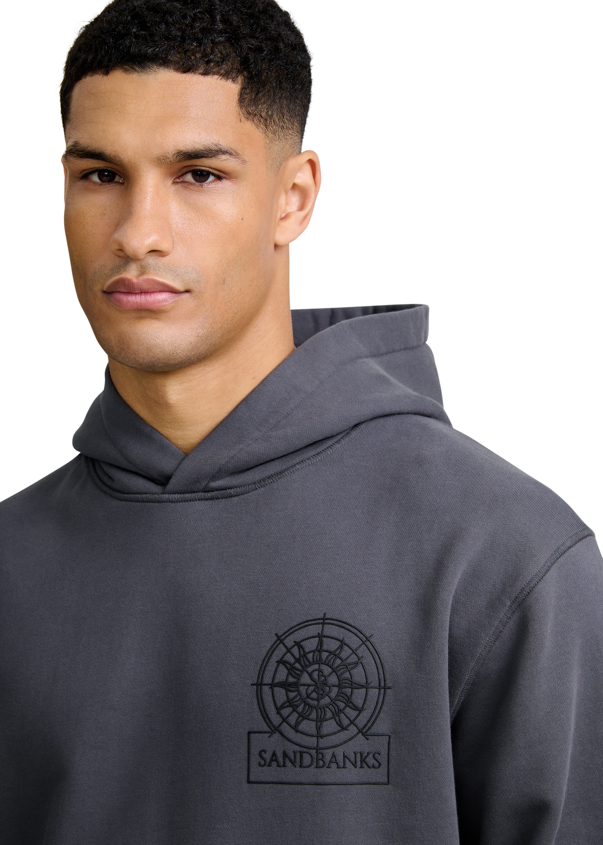 Sandbanks Sonar Print Hoodie - Anthracite