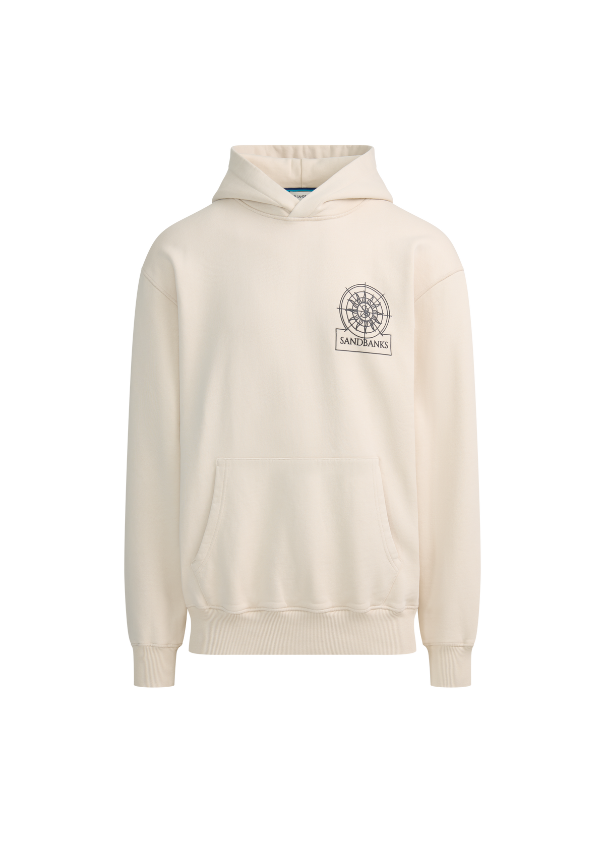 Sandbanks Sonar Print Hoodie - Stone/Black