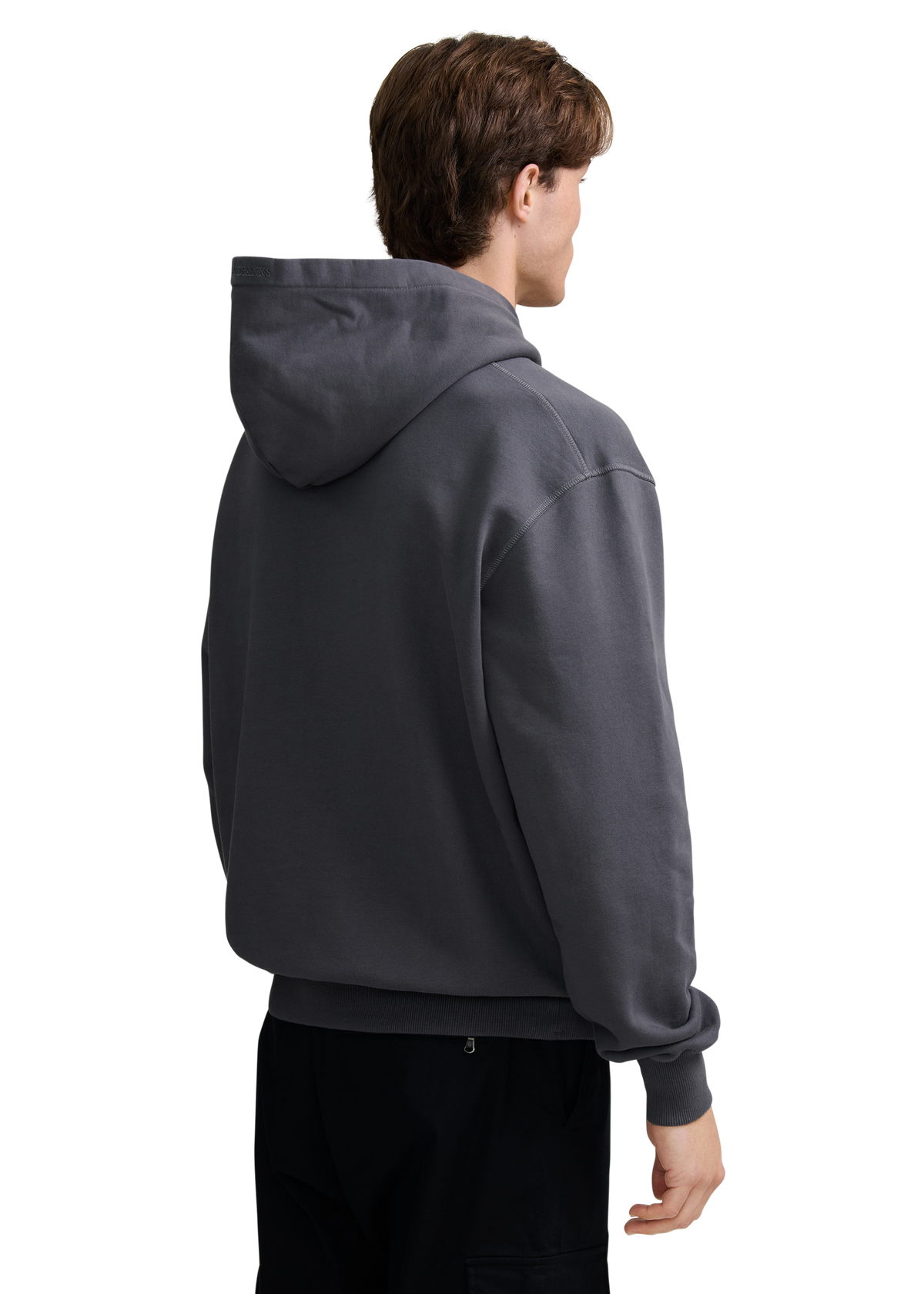 SB Embroidered Cotton Hoodie - Anthracite