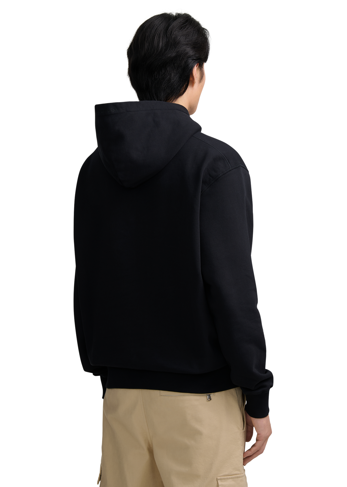 SB Embroidered Cotton Hoodie - Black