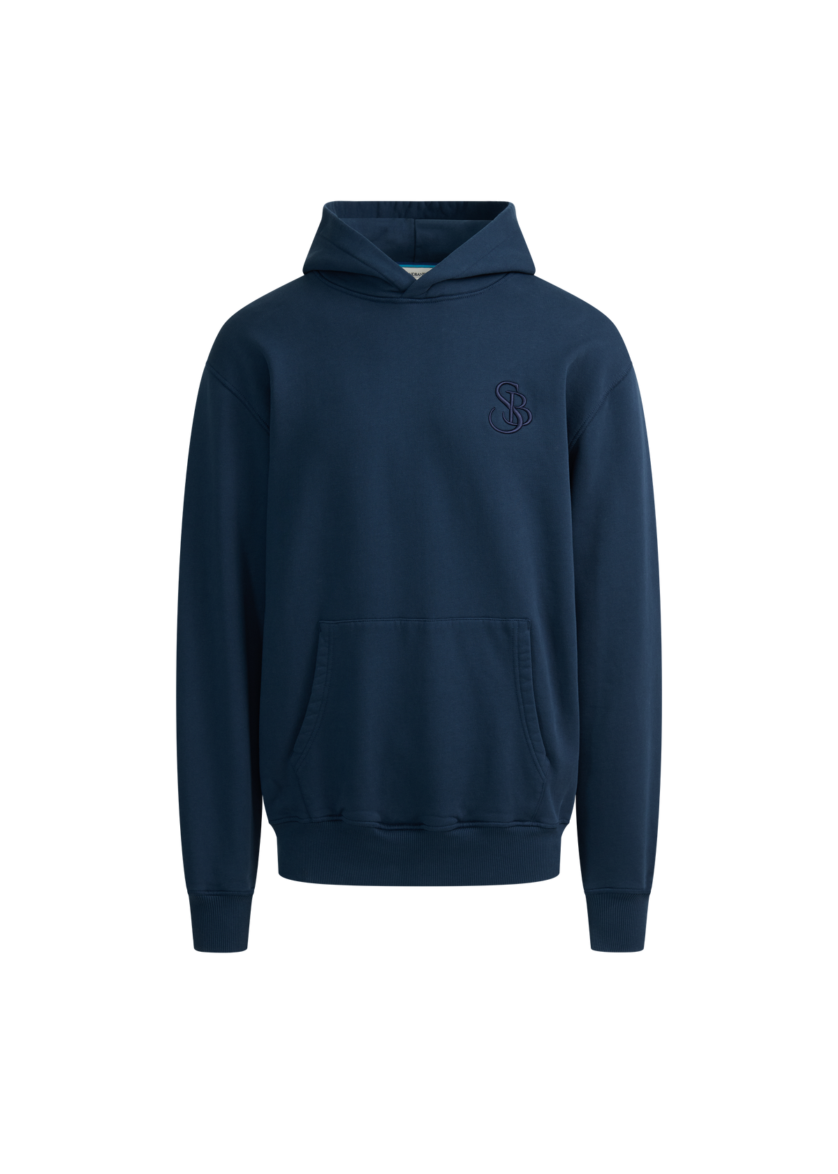 SB Embroidered Cotton Hoodie - Navy