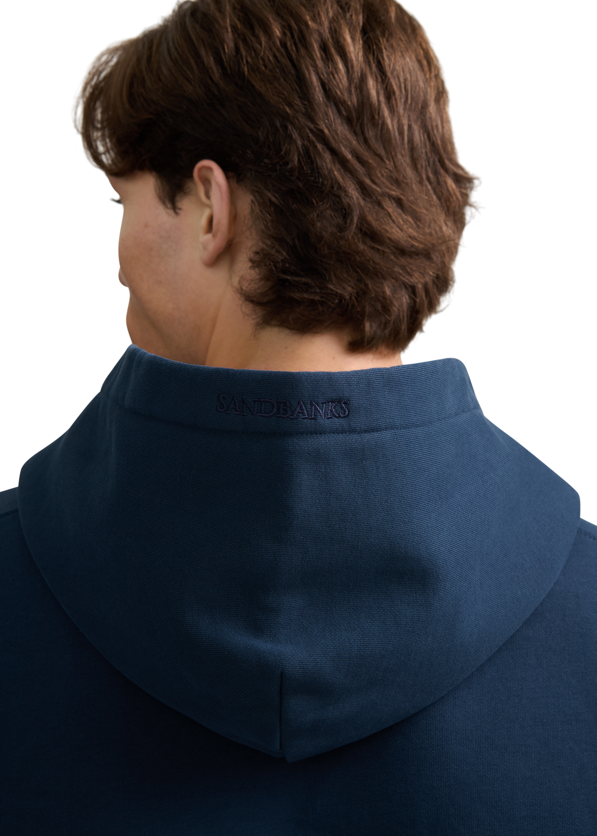 SB Embroidered Cotton Hoodie - Navy