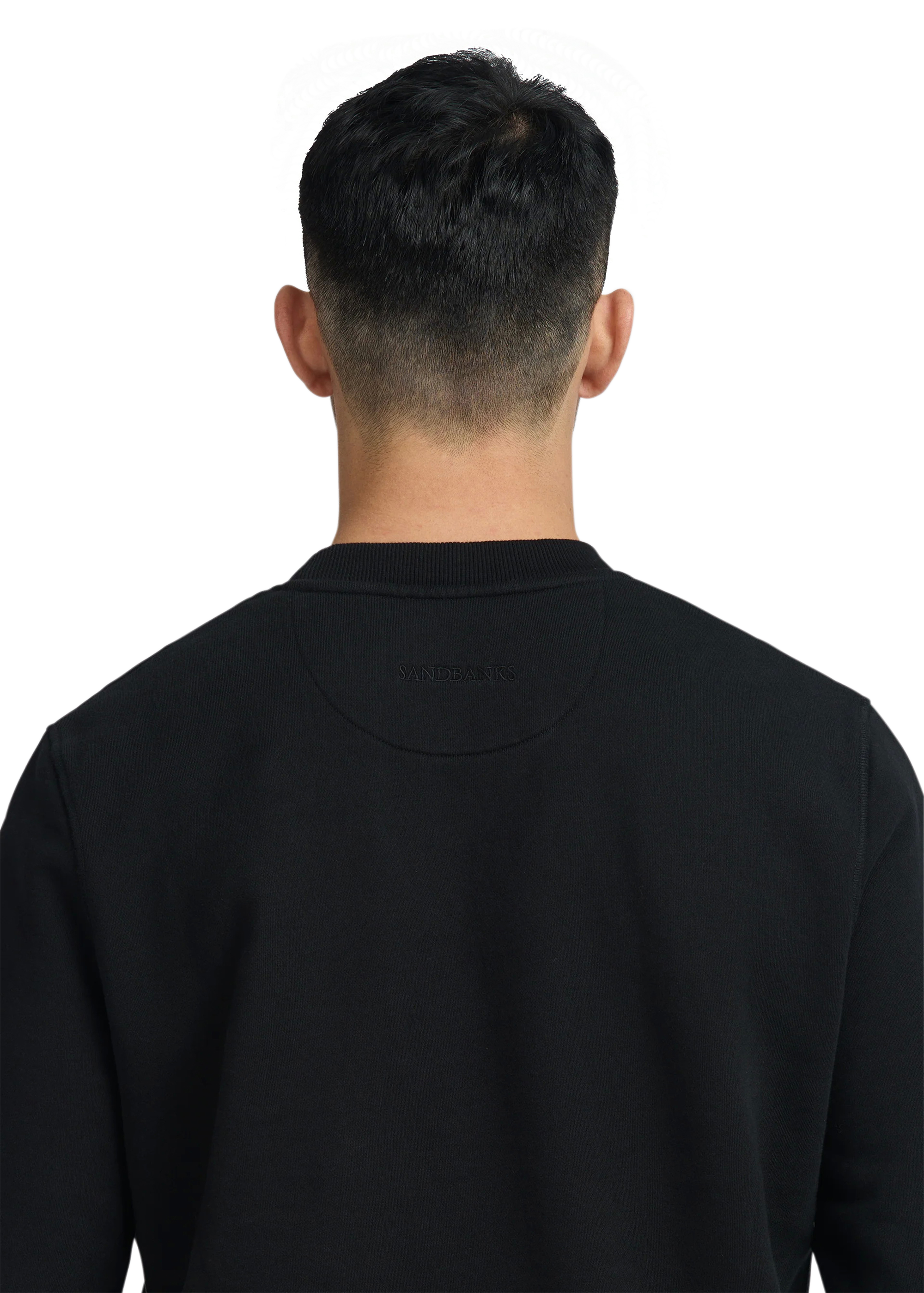 Sandbanks Boucle Badge Sweatshirt - Black