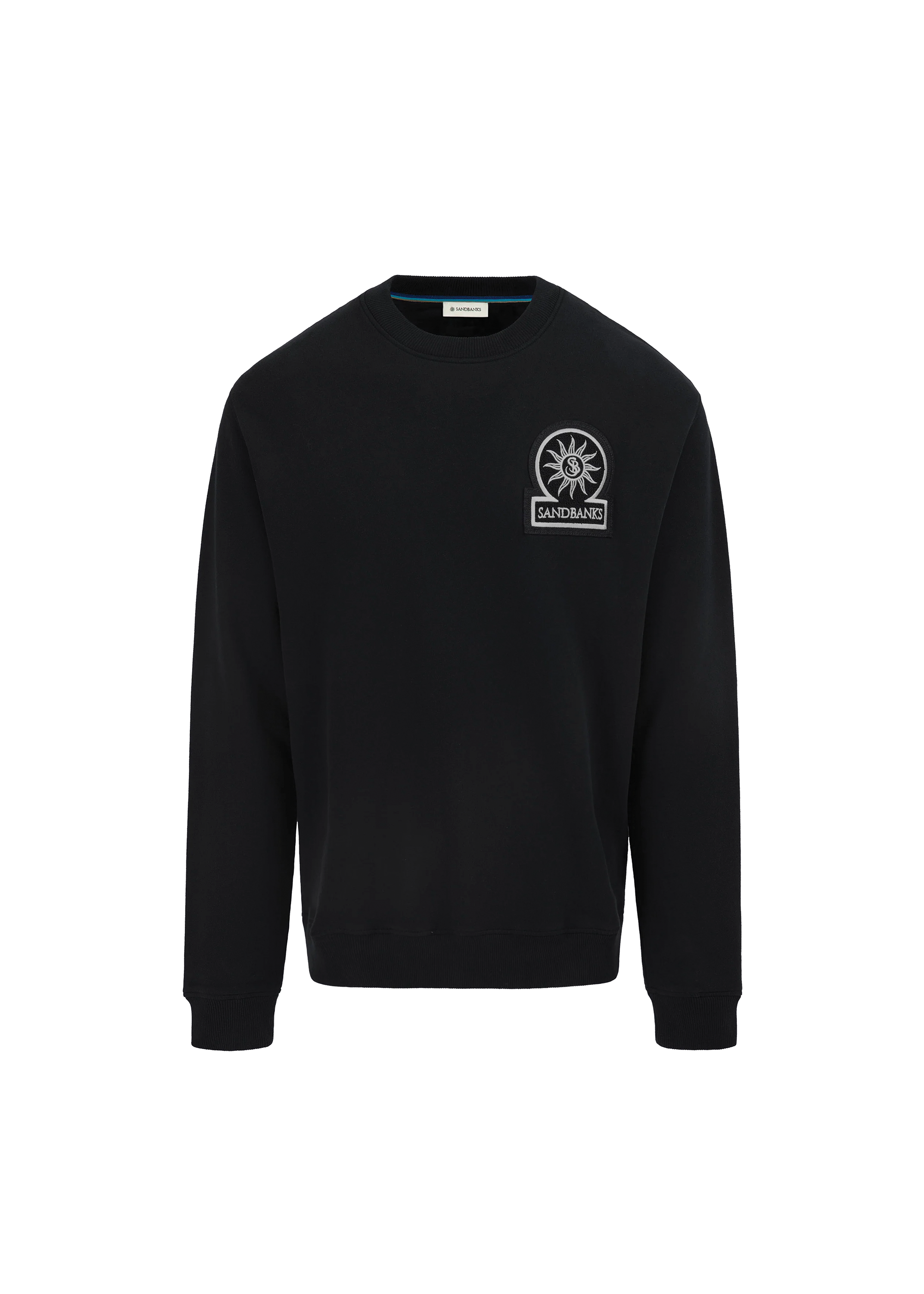 Sandbanks Boucle Badge Sweatshirt - Black