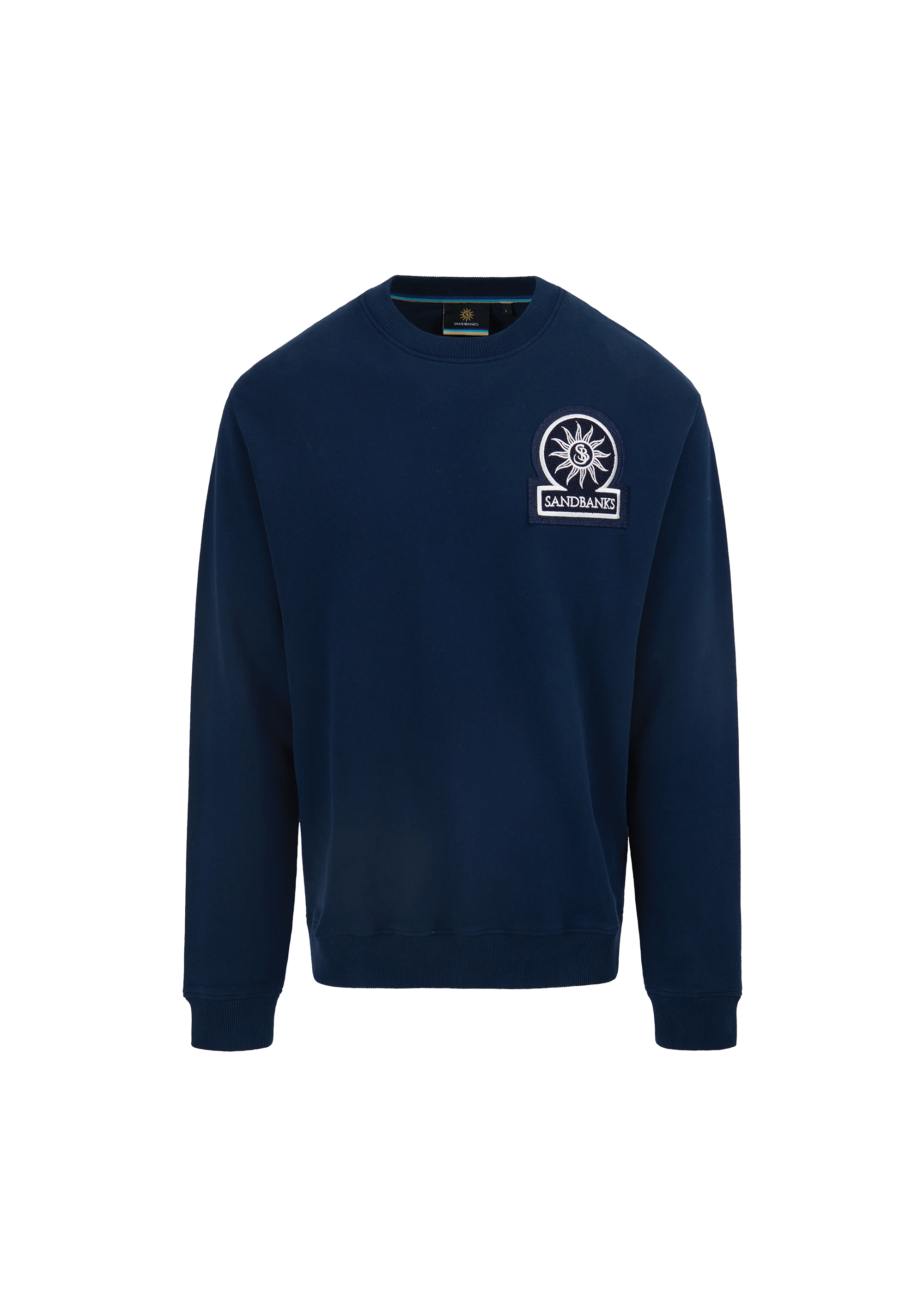 Sandbanks Boucle Badge Sweatshirt - Navy