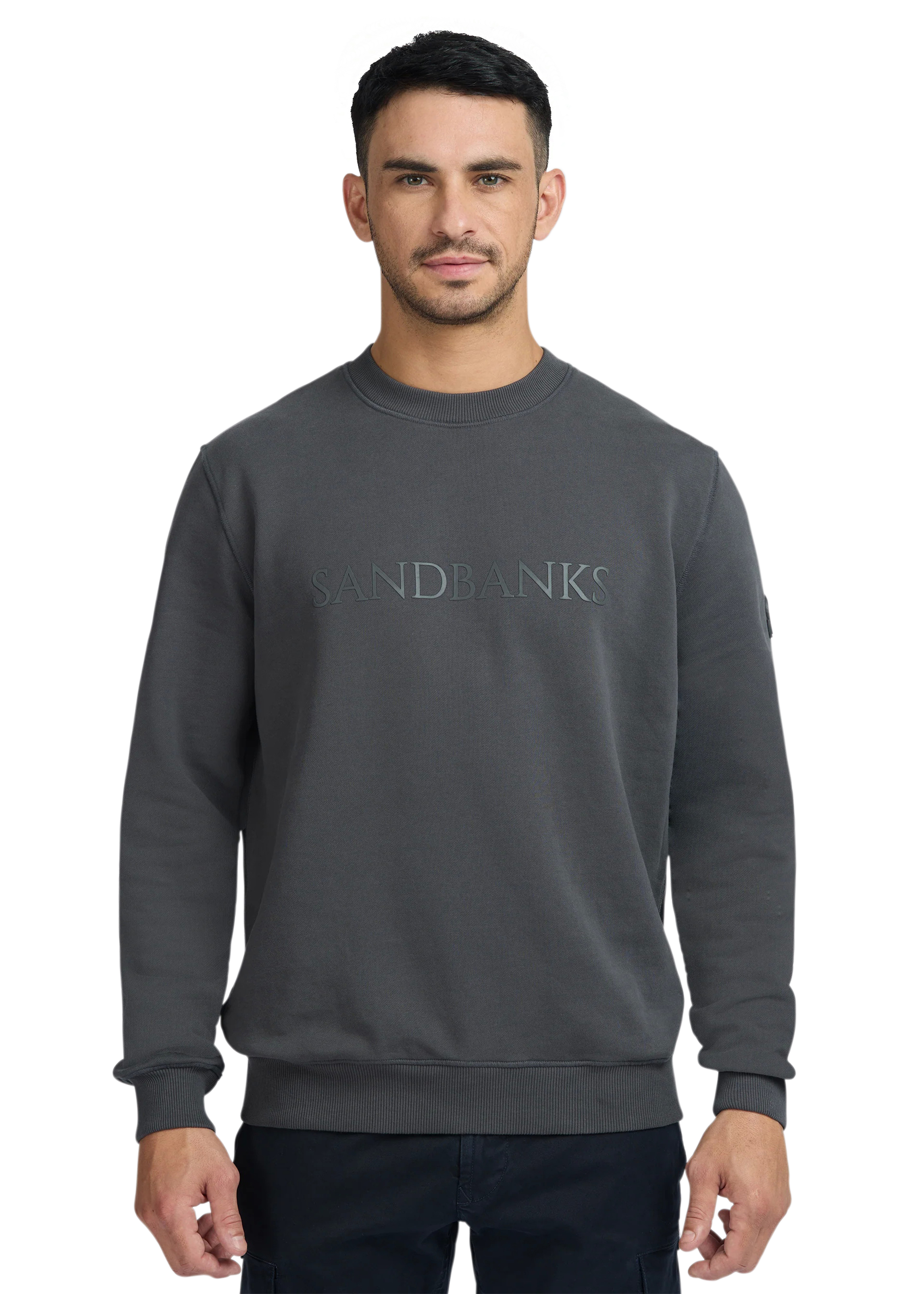 Sandbanks 3D Silicone Logo Sweatshirt - Anthracite
