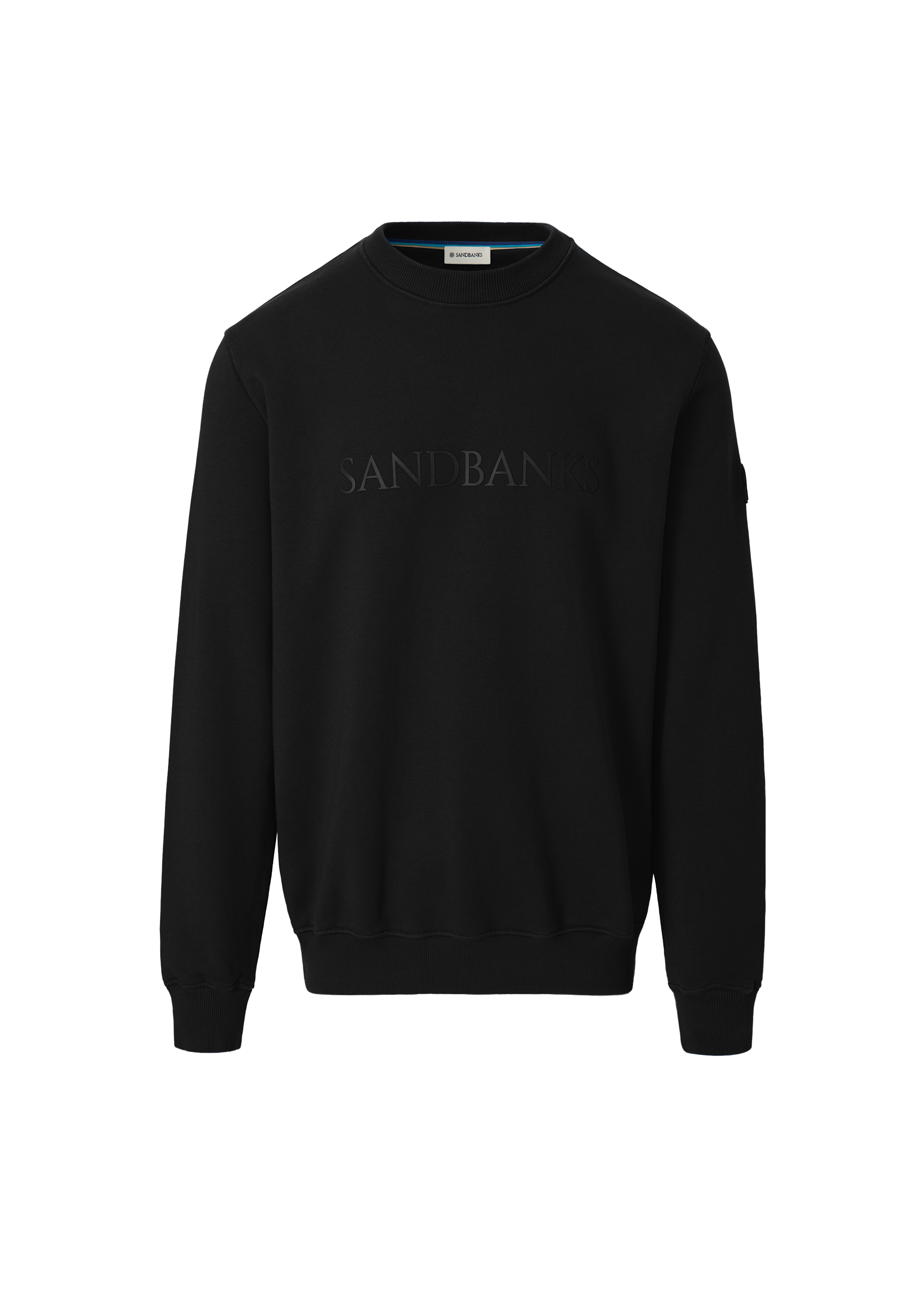 Sandbanks 3D Silicone Logo Sweatshirt - Black