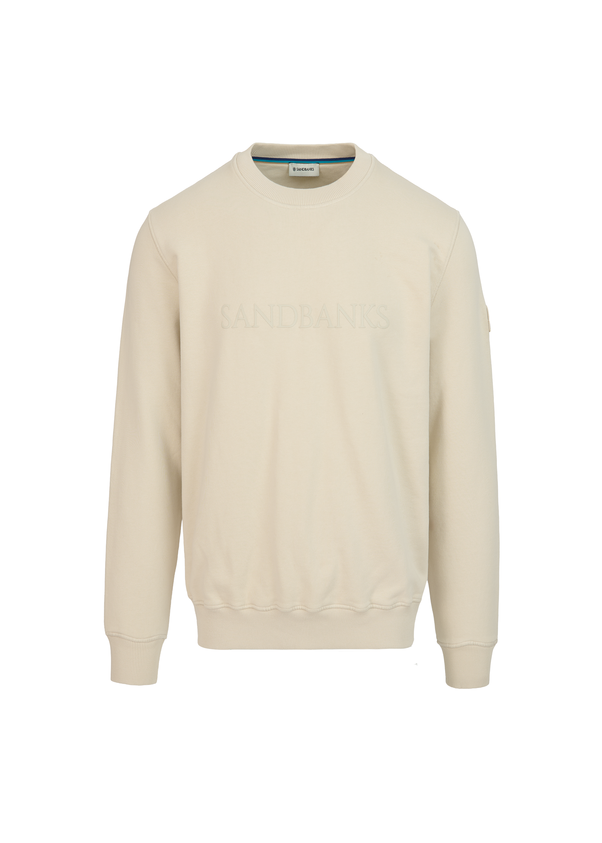 Sandbanks 3D Silicone Logo Sweatshirt - Stone