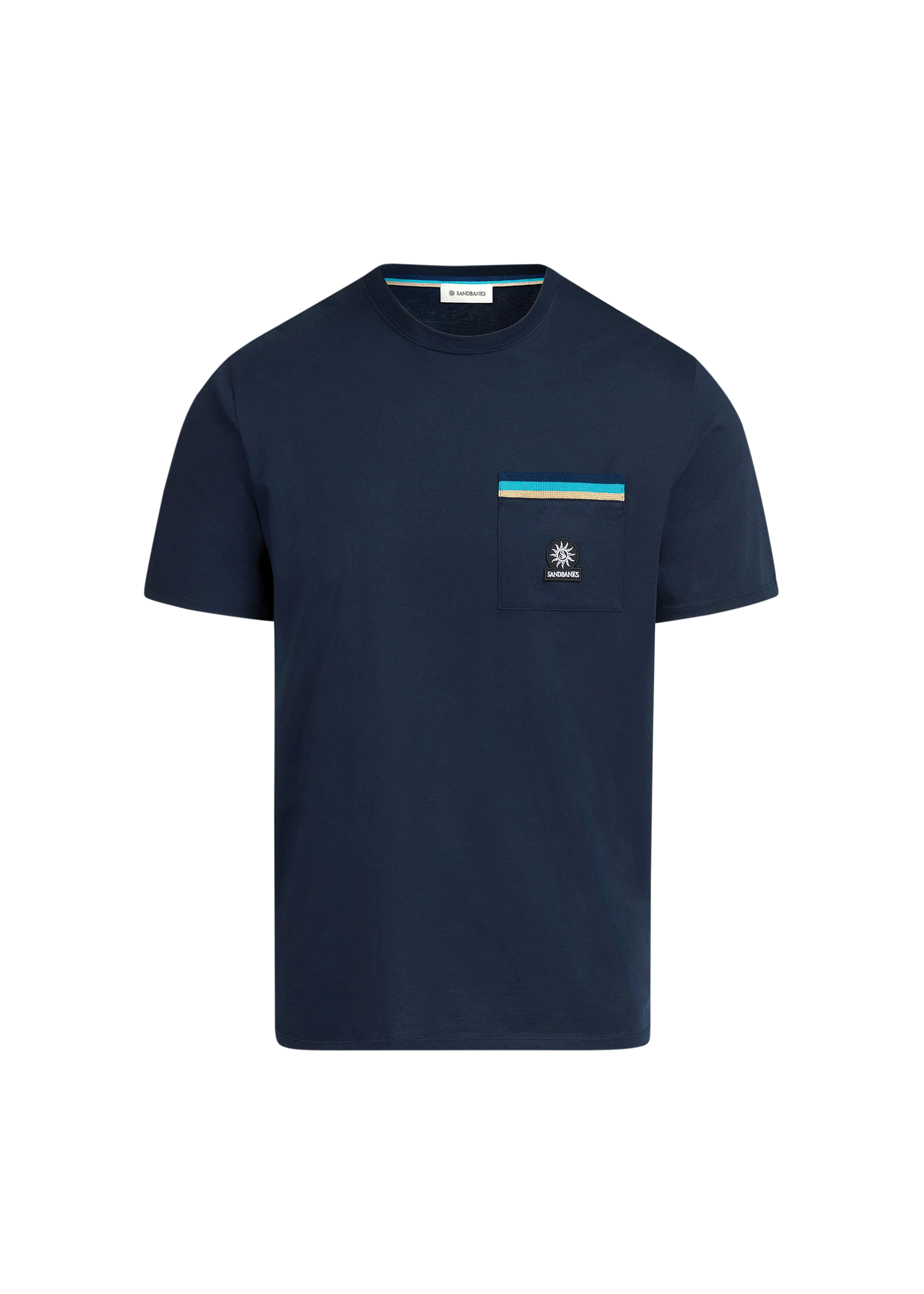 Sandbanks Mercerised Pocket T-Shirt - Navy