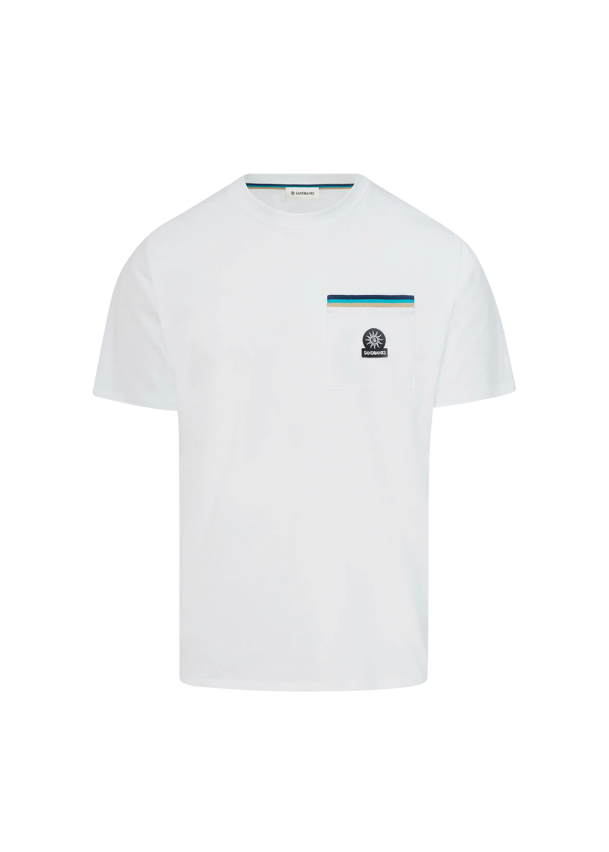 Sandbanks Mercerised Pocket T-Shirt - White