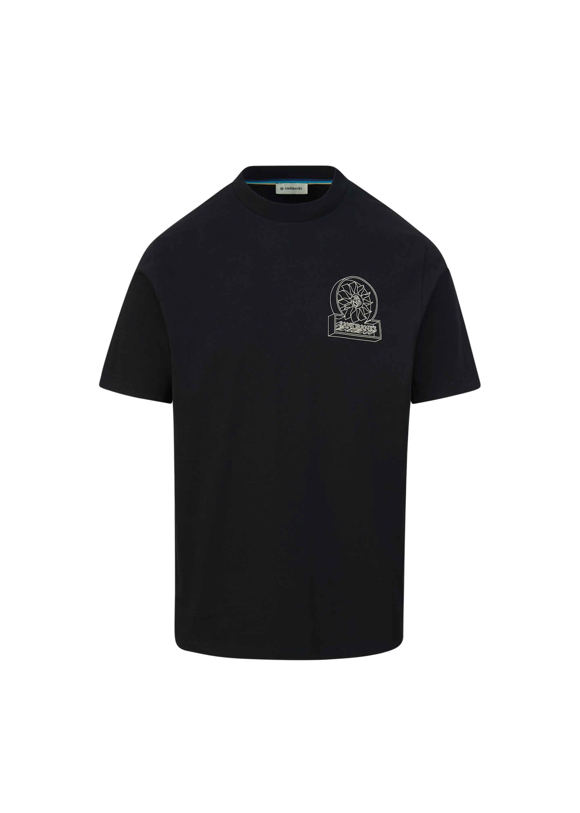 Sandbanks 3D Logo Print T-shirt - Black