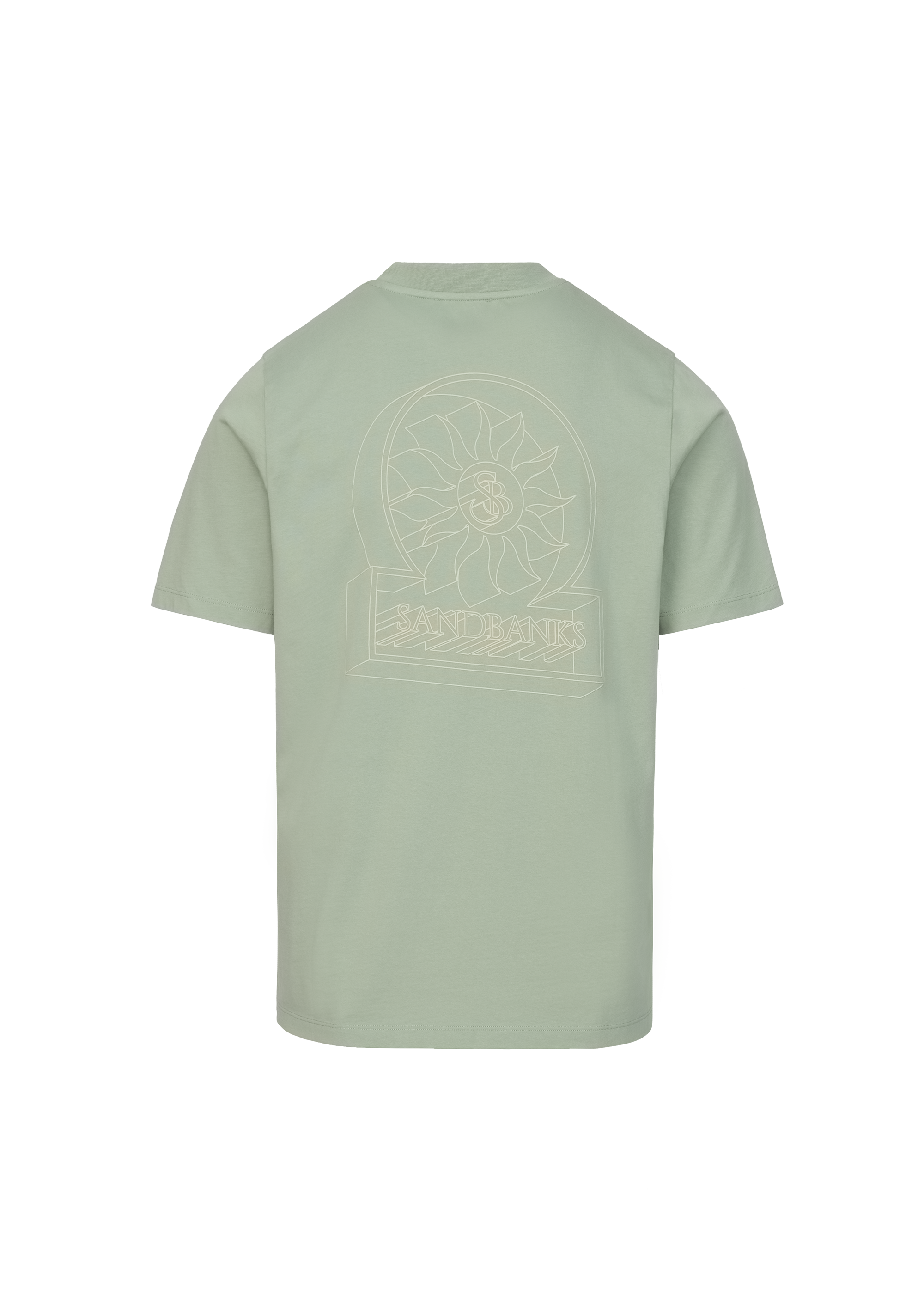 Sandbanks 3D Logo Print T-shirt - Sage - Sandbanks