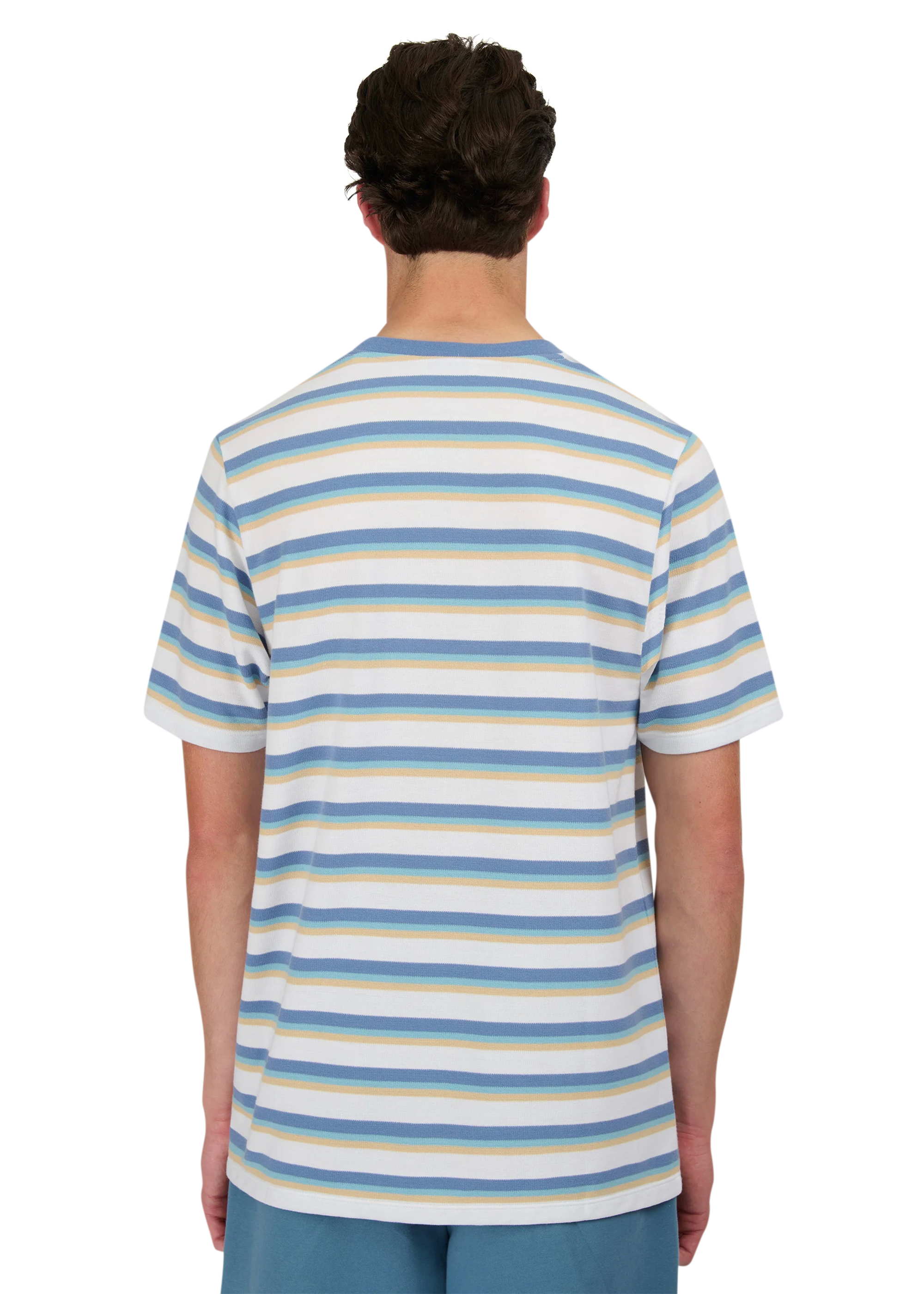 Sandbanks Tri-Colour Fade Stripe T-Shirt - Multi