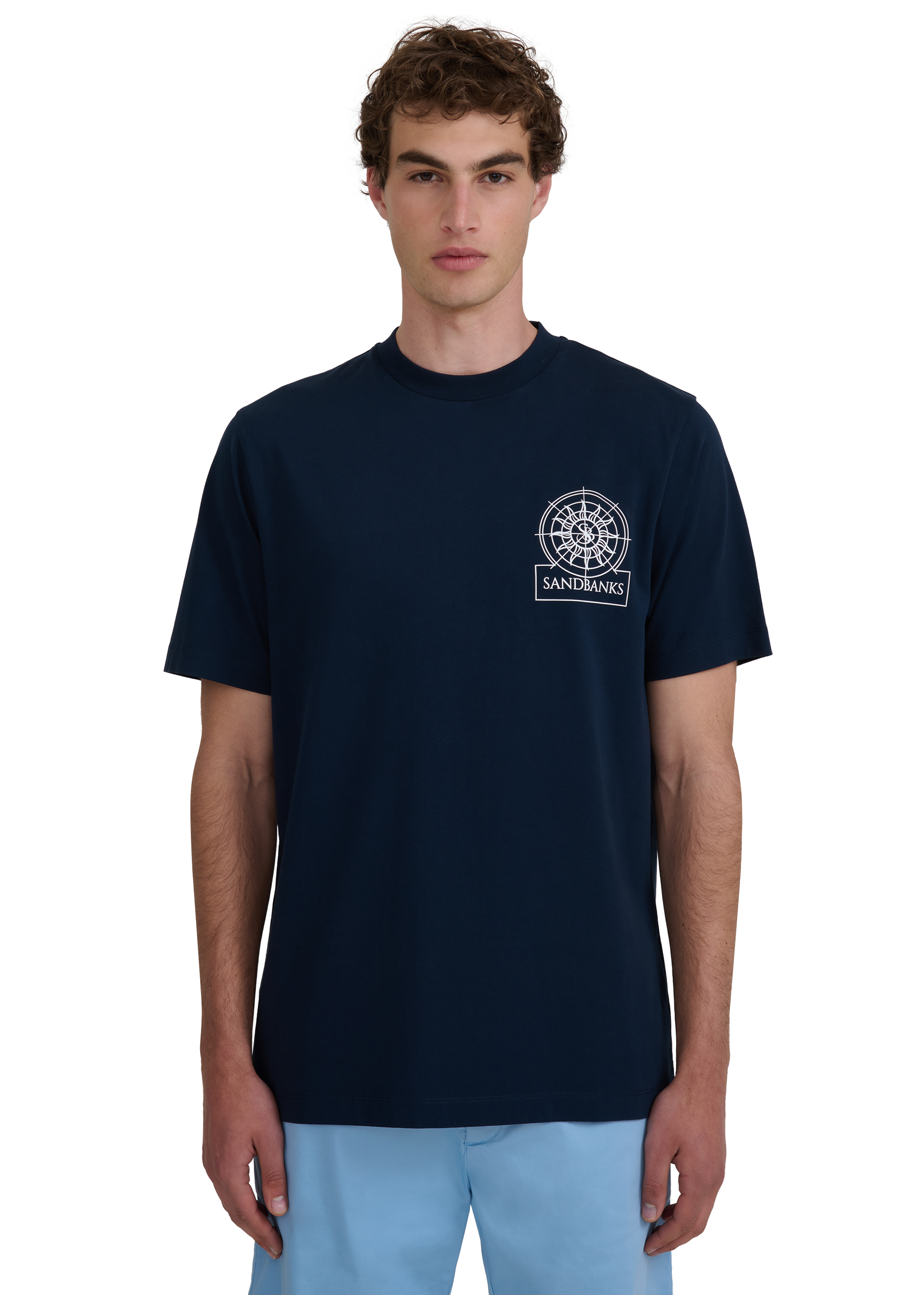 Sandbanks Sonar T-Shirt - Navy/White