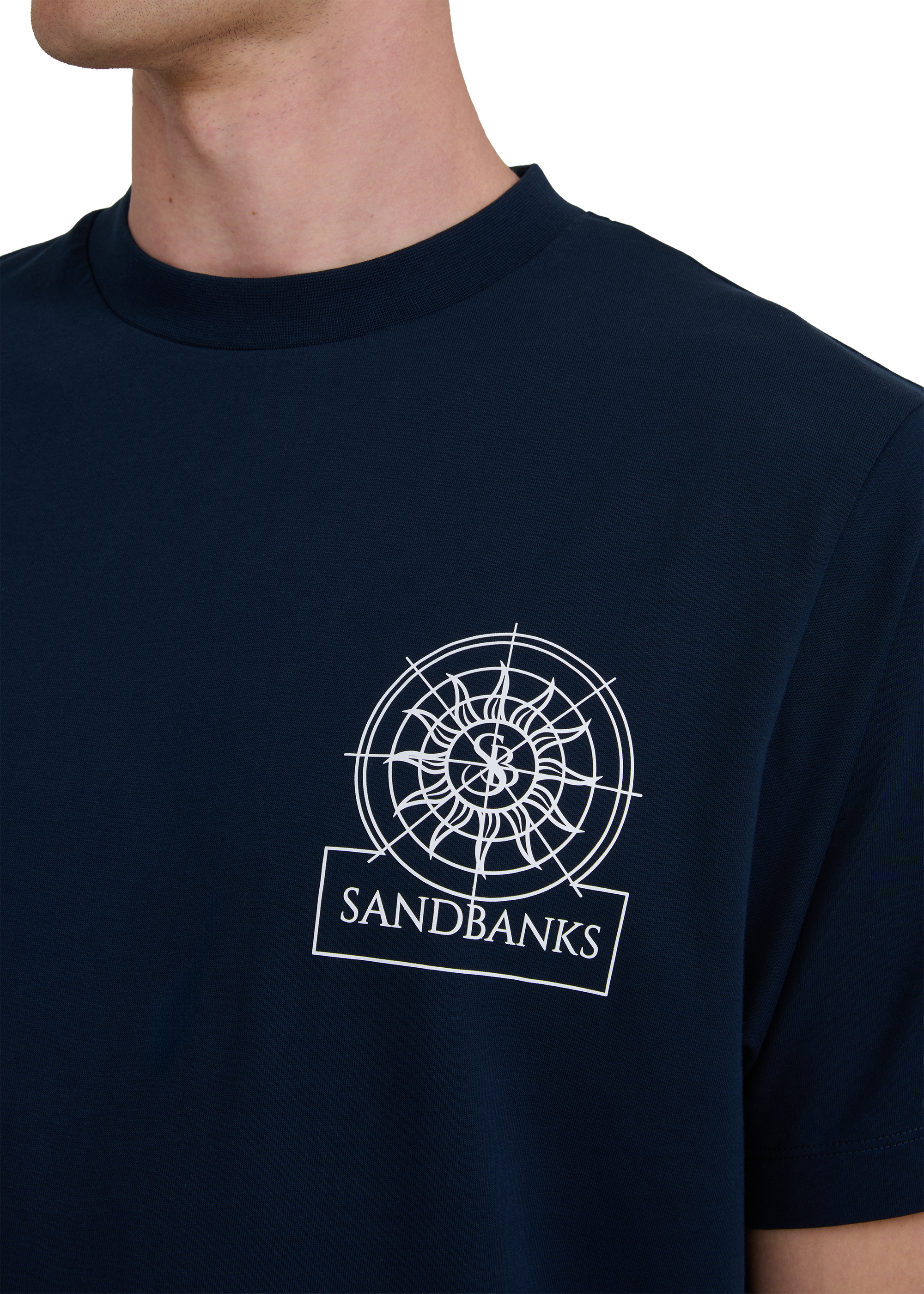 Sandbanks Sonar T-Shirt - Navy/White
