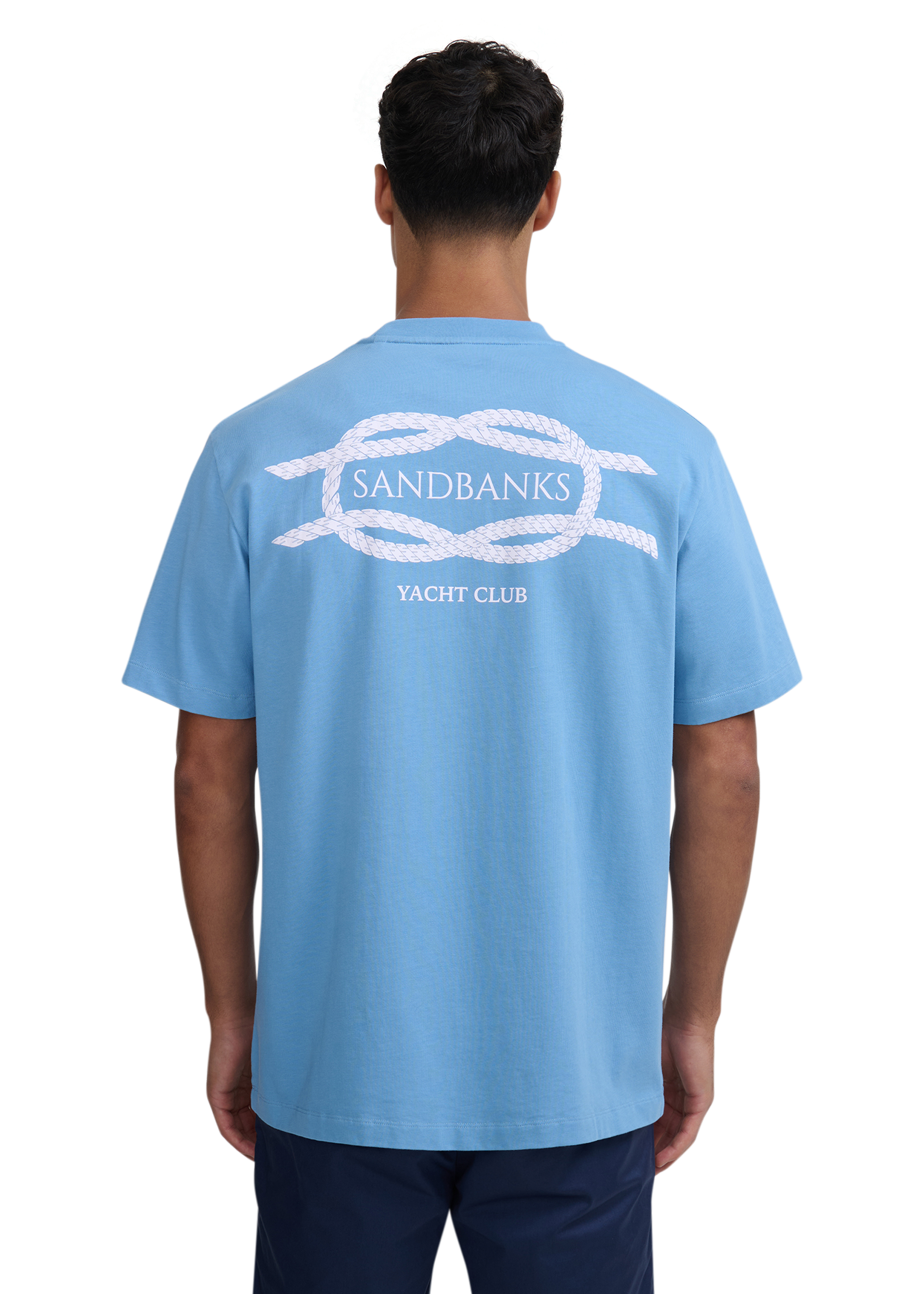 Sandbanks Yacht Club T-Shirt - Dusty Blue