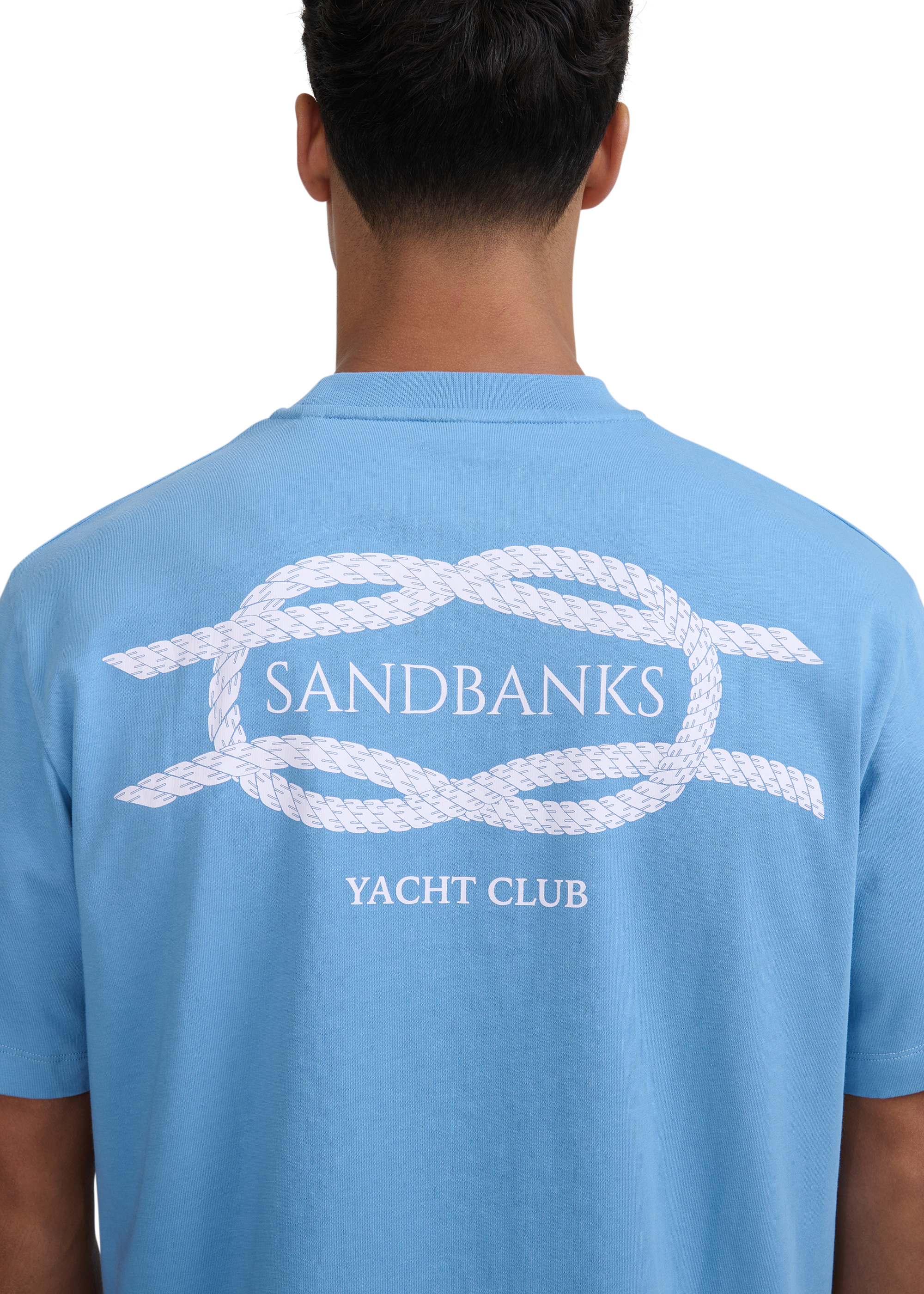 Sandbanks Yacht Club T-Shirt - Dusty Blue