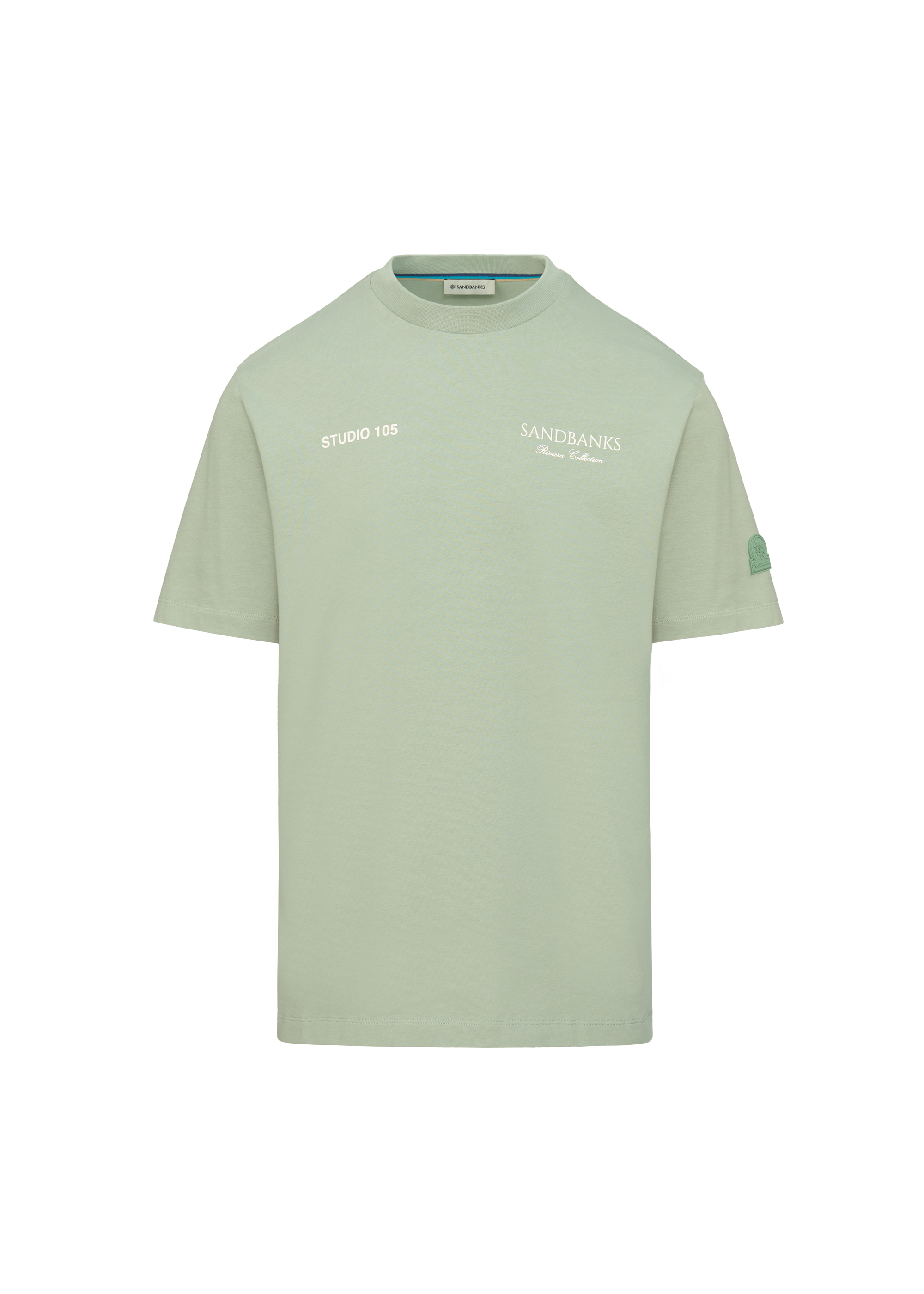 Sandbanks Riviera Collection T-Shirt - Sage - Sandbanks