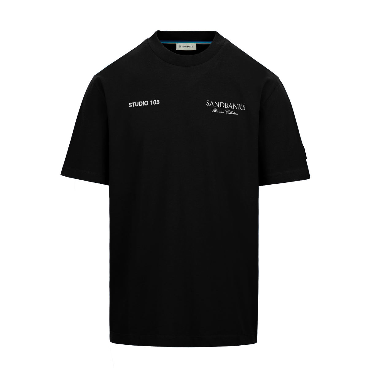Sandbanks Riviera Collection T-Shirt Black - Main Image