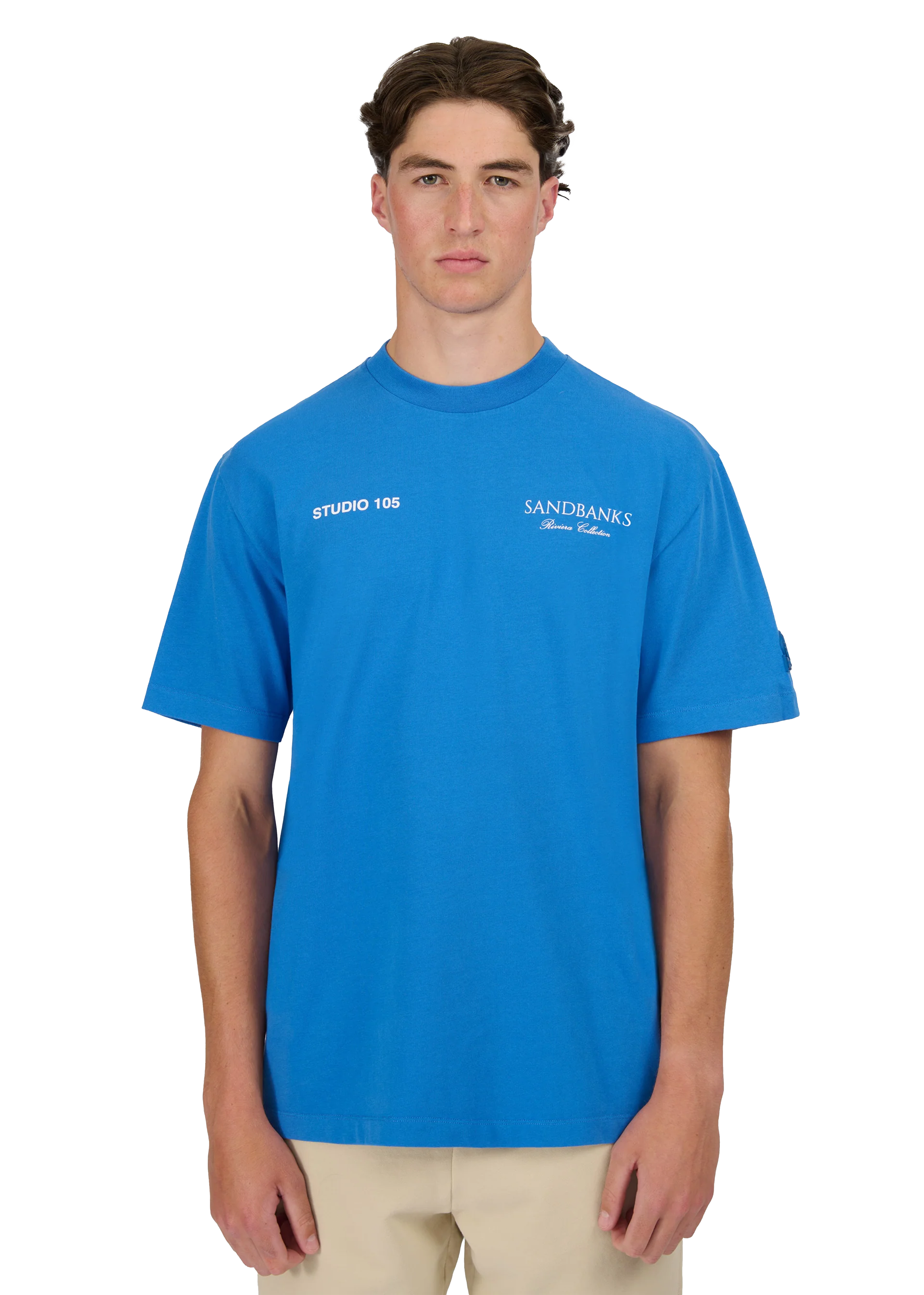 Sandbanks Riviera Collection T-Shirt - Cobalt Blue
