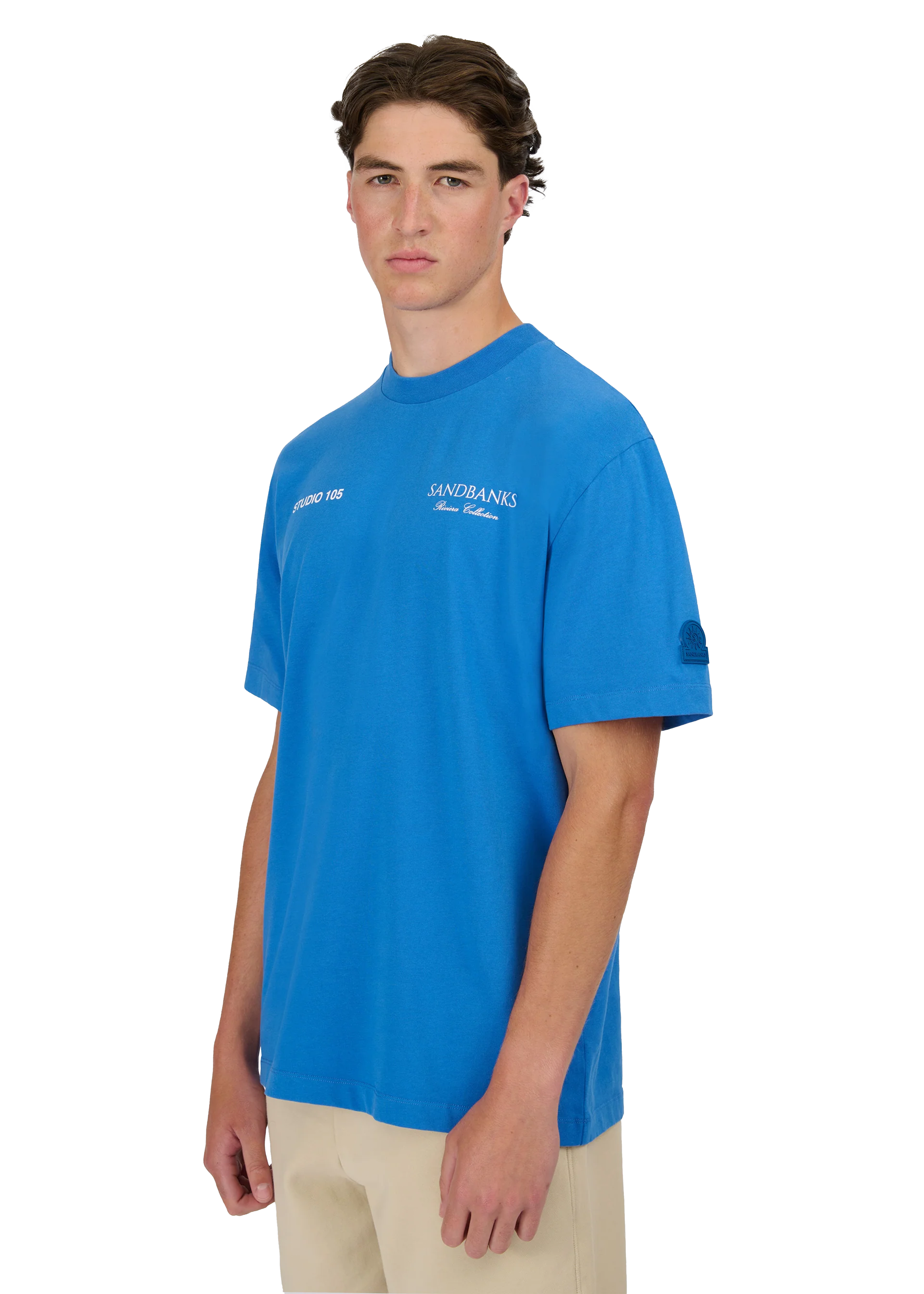 Sandbanks Riviera Collection T-Shirt - Cobalt Blue