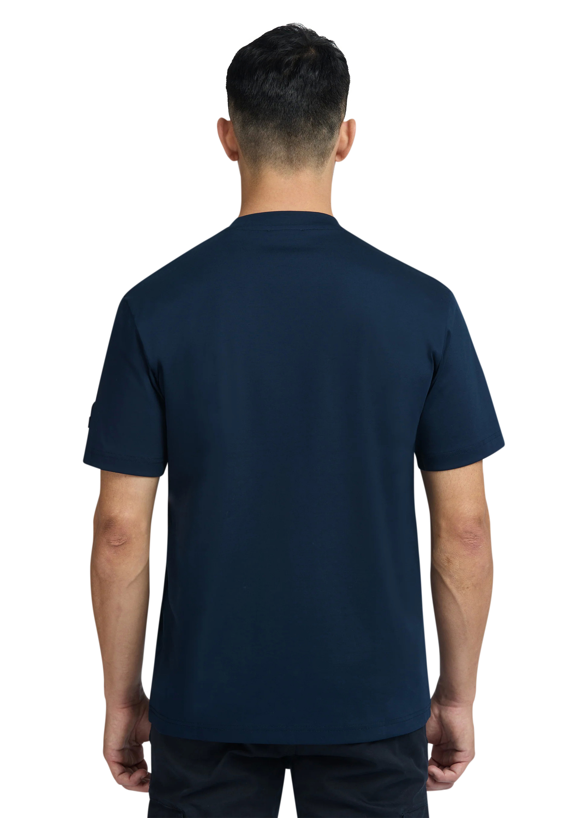Sandbanks Raised Rubber Interlock T-Shirt - Navy