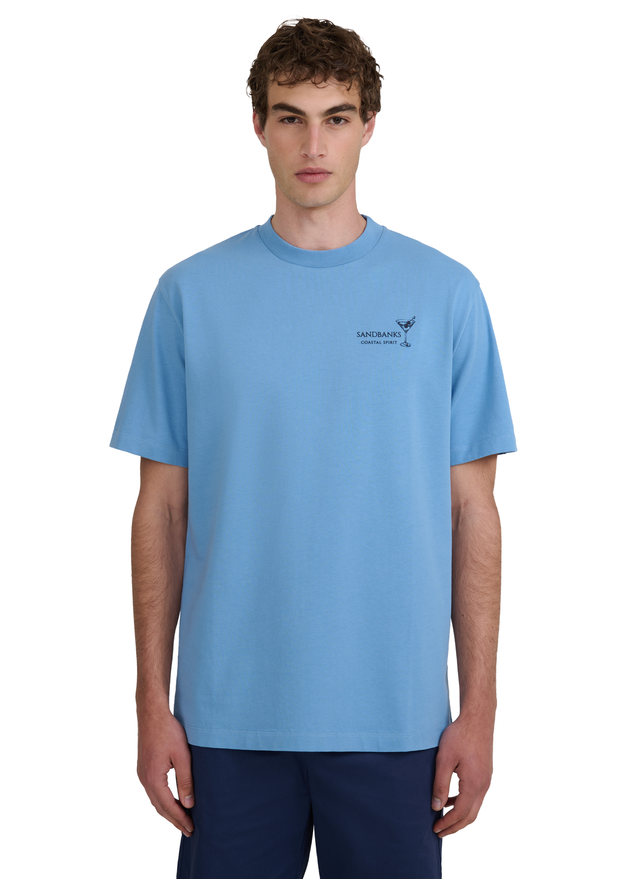 Sandbanks Coastal Spirit T-Shirt - Dusty Blue