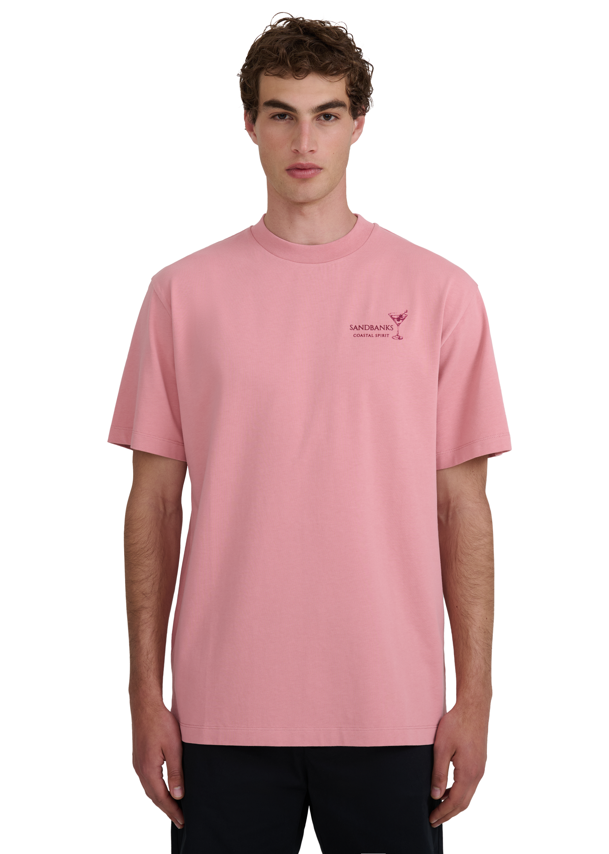 Sandbanks Coastal Spirit T-Shirt - Dusty Pink
