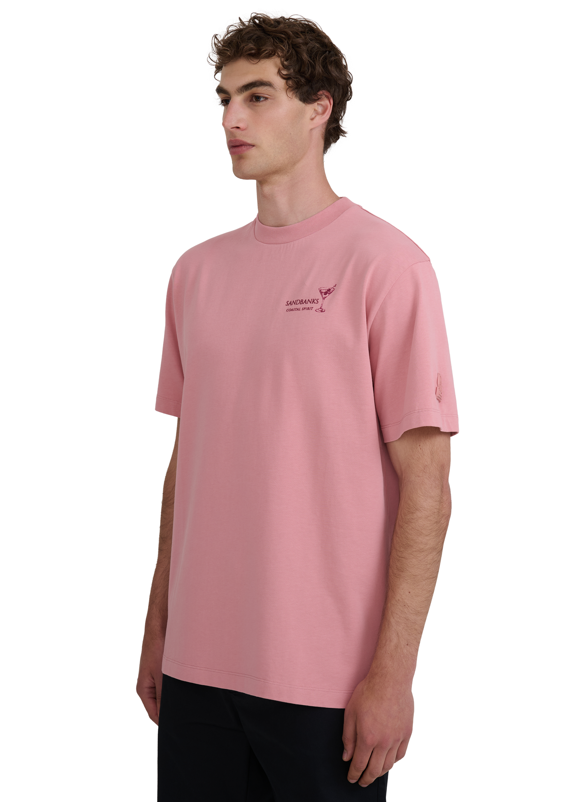 Sandbanks Coastal Spirit T-Shirt - Dusty Pink