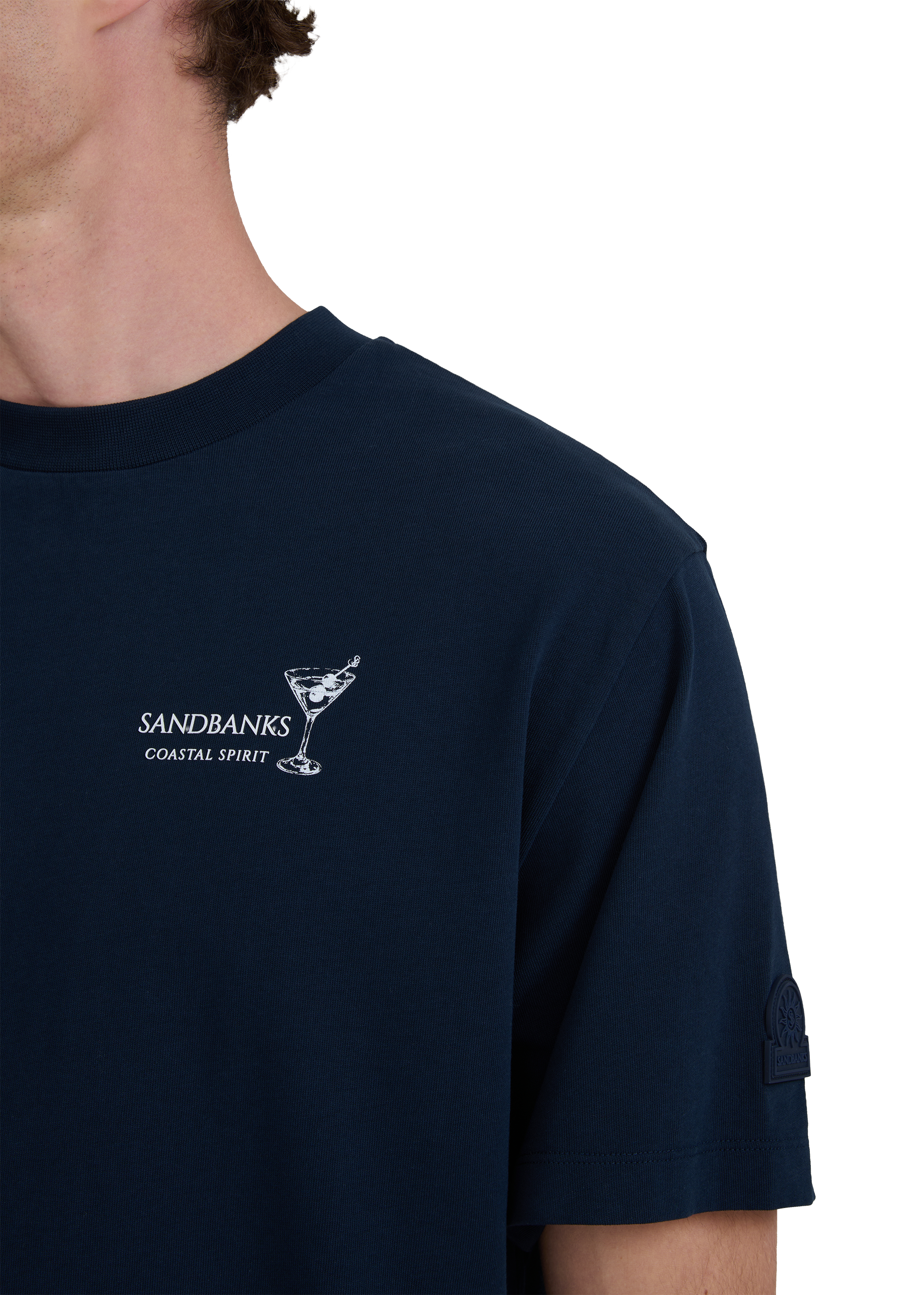 Sandbanks Coastal Spirit T-Shirt - Navy