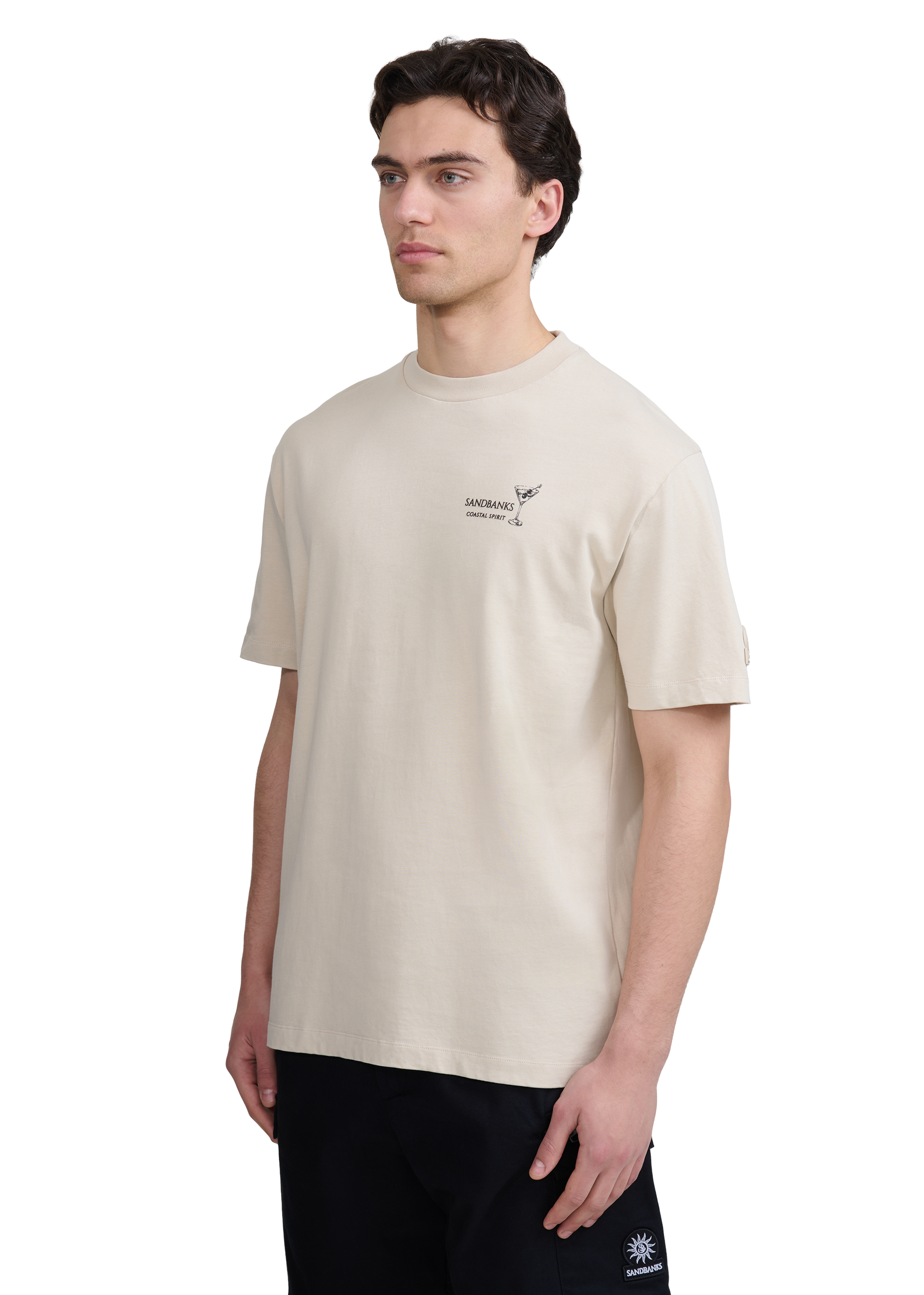 Sandbanks Coastal Spirit T-Shirt - Stone