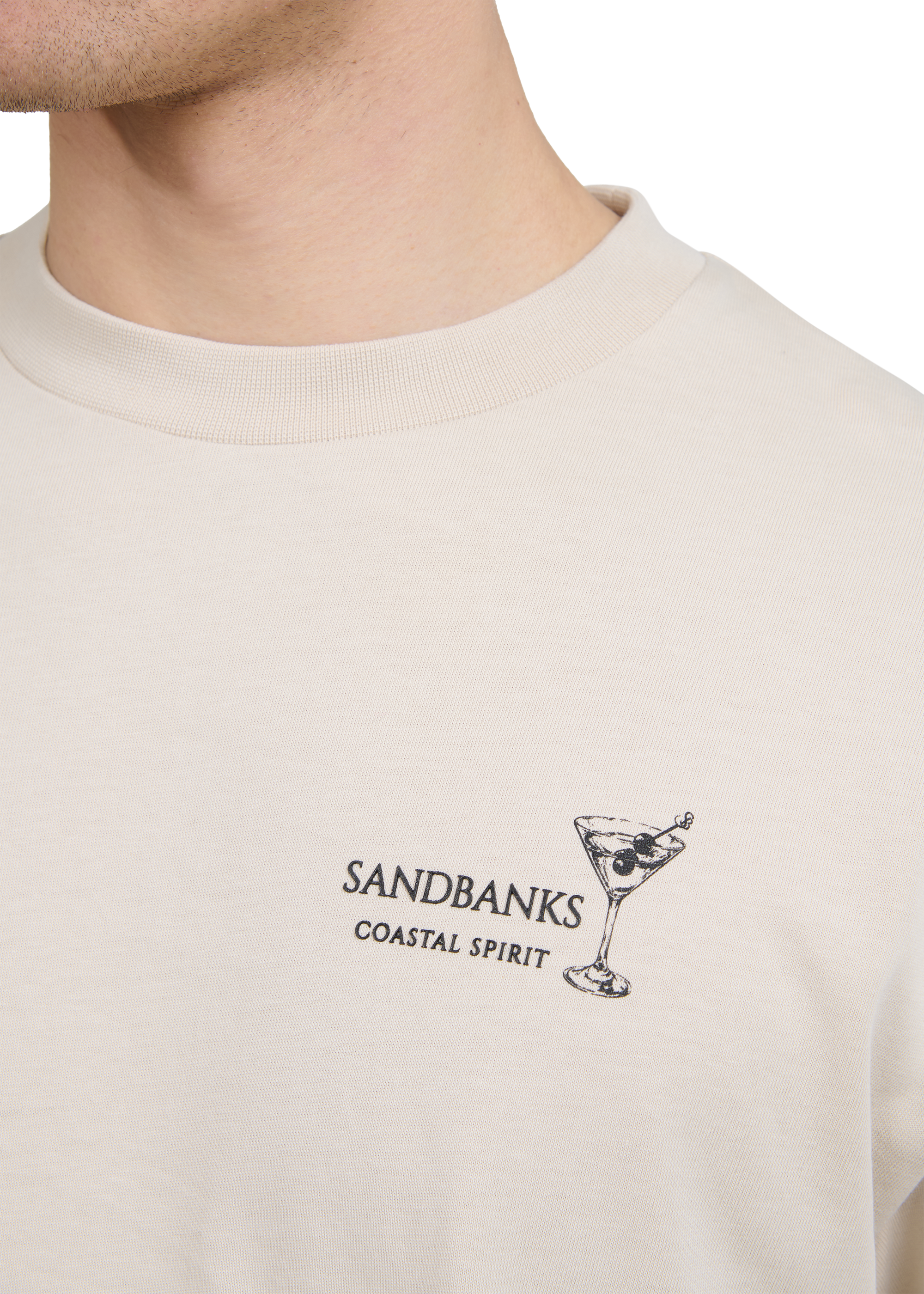 Sandbanks Coastal Spirit T-Shirt - Stone