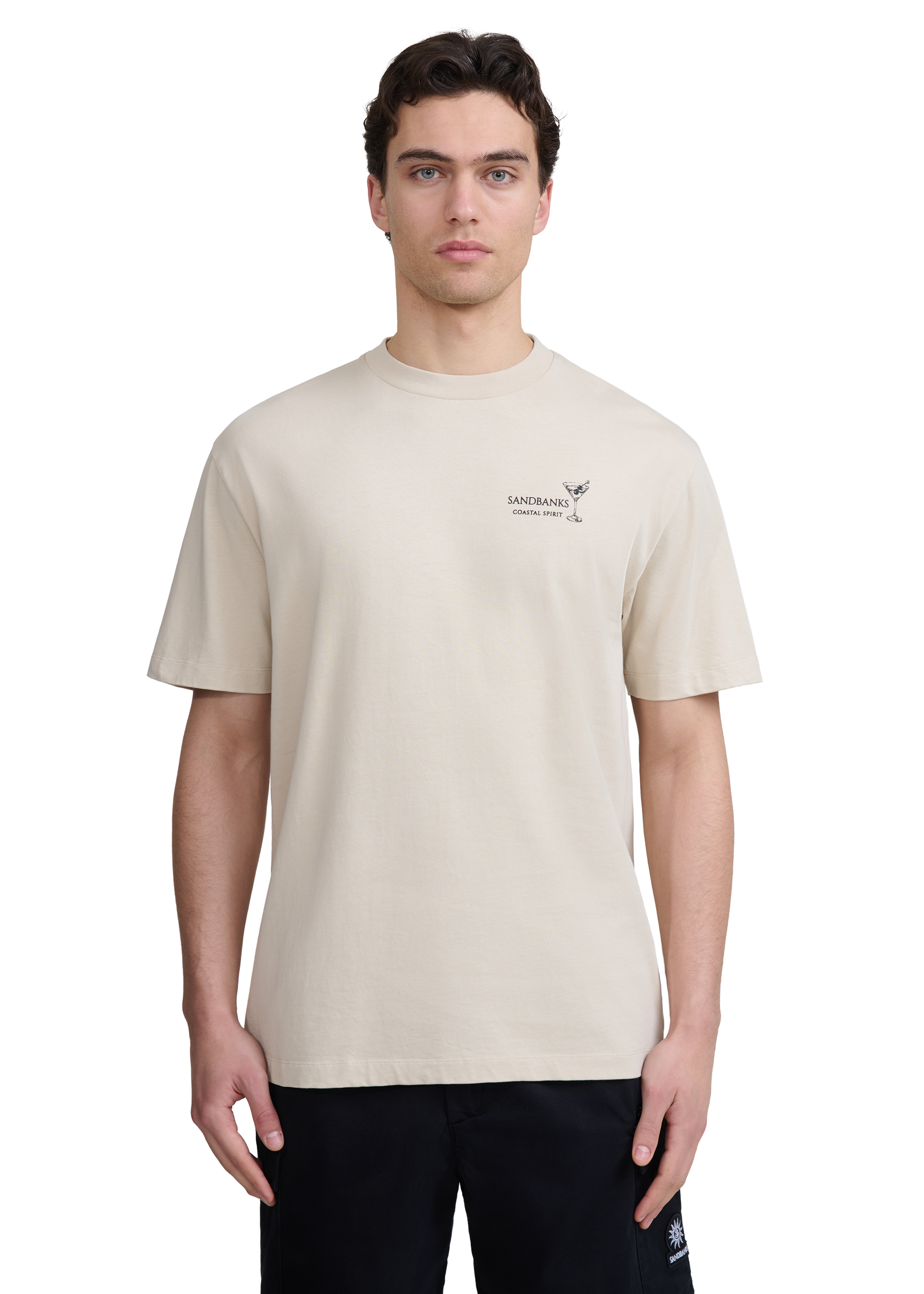 Sandbanks Coastal Spirit T-Shirt - Stone