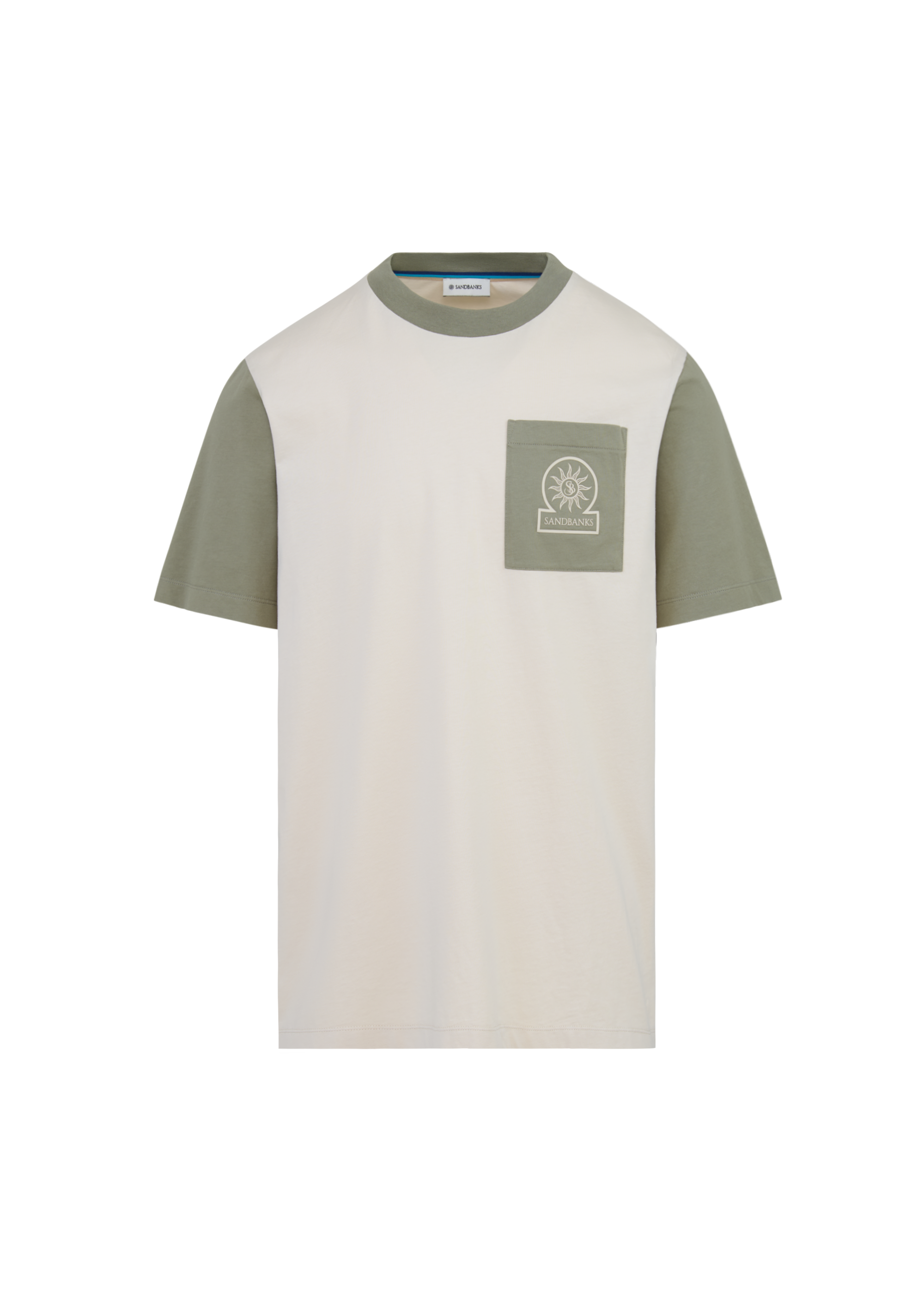 Contrast Pocket Badge Logo T-shirt - Stone