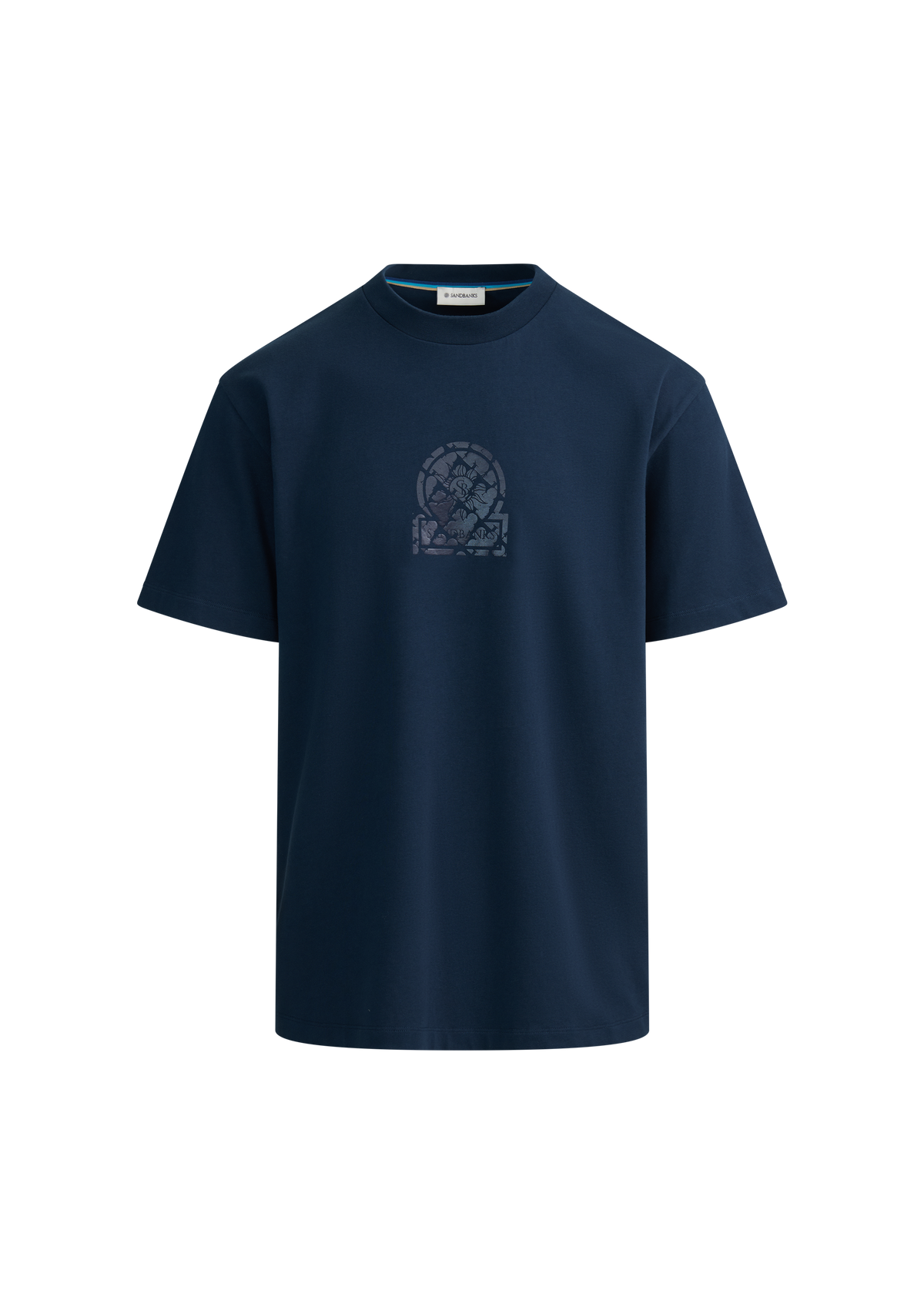 Distressed Graphic Logo T-Shirt - Navy