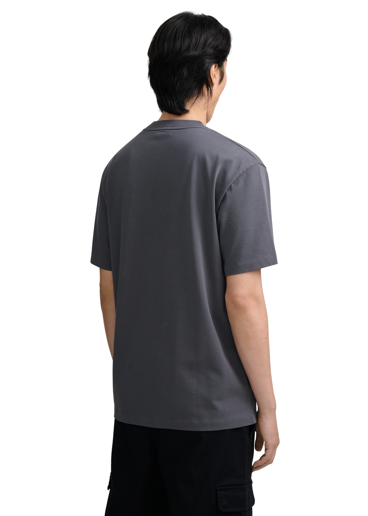 Raised Tonal Logo Print T-Shirt - Anthracite