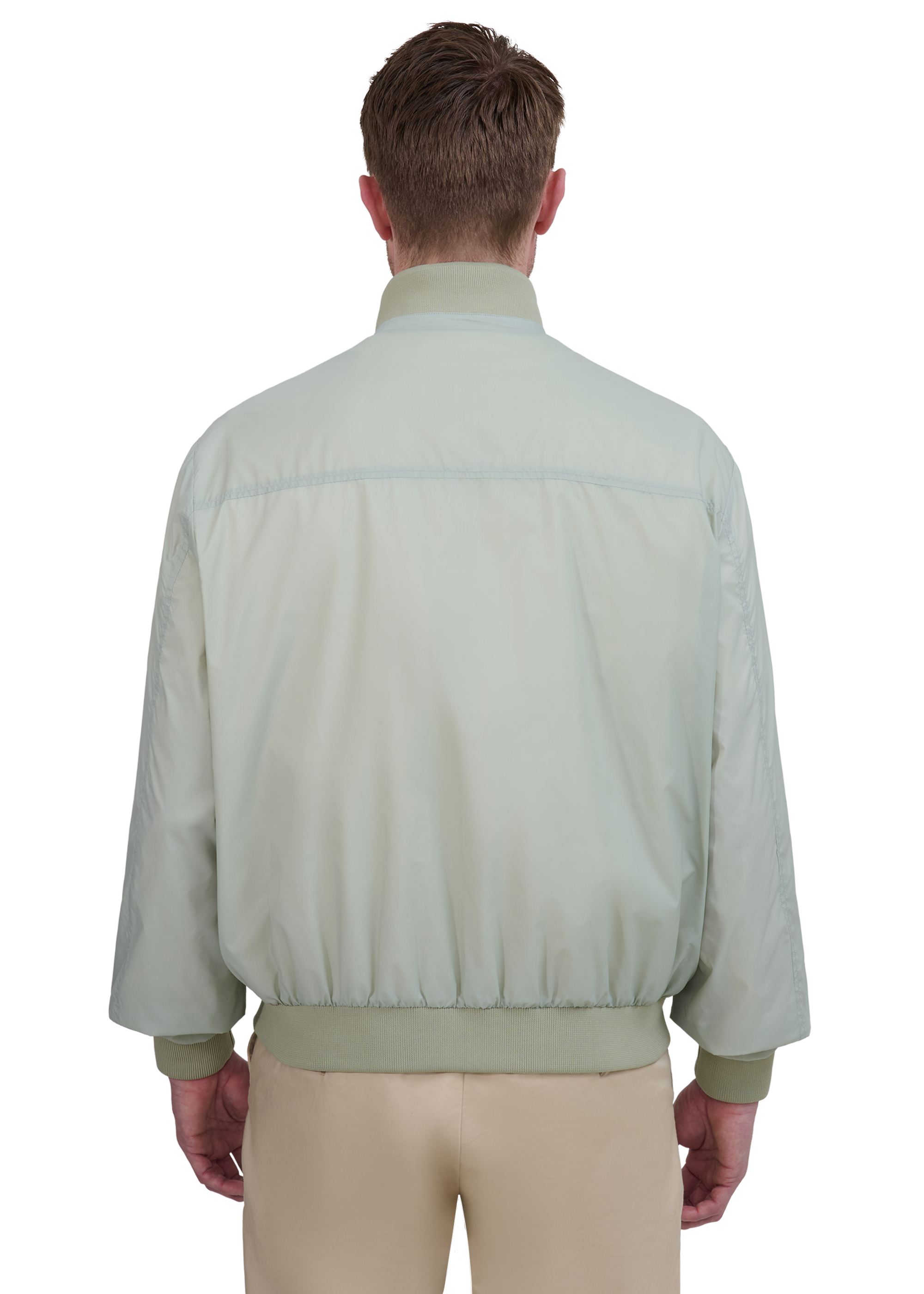 Sandbanks Reversible Funnel Neck Bomber - Sage/Stone