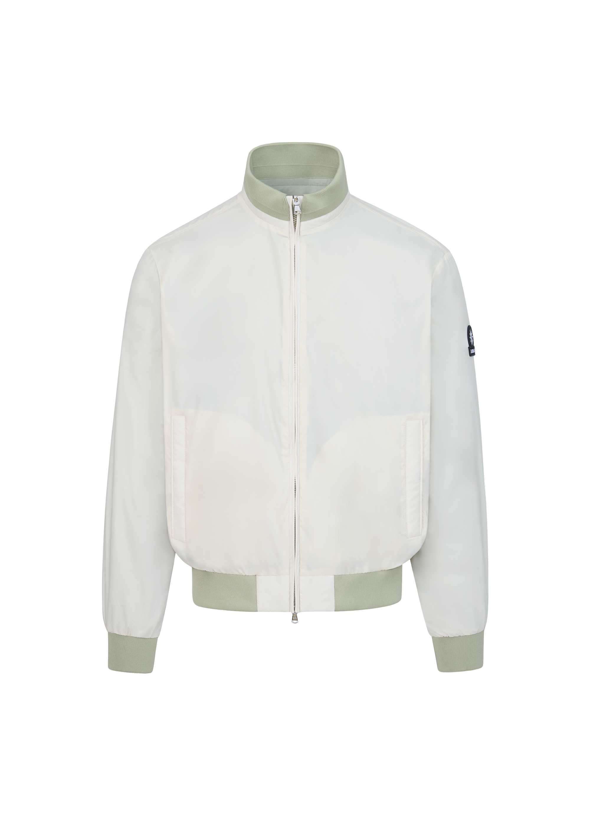 Sandbanks Reversible Funnel Neck Bomber - Sage/Stone