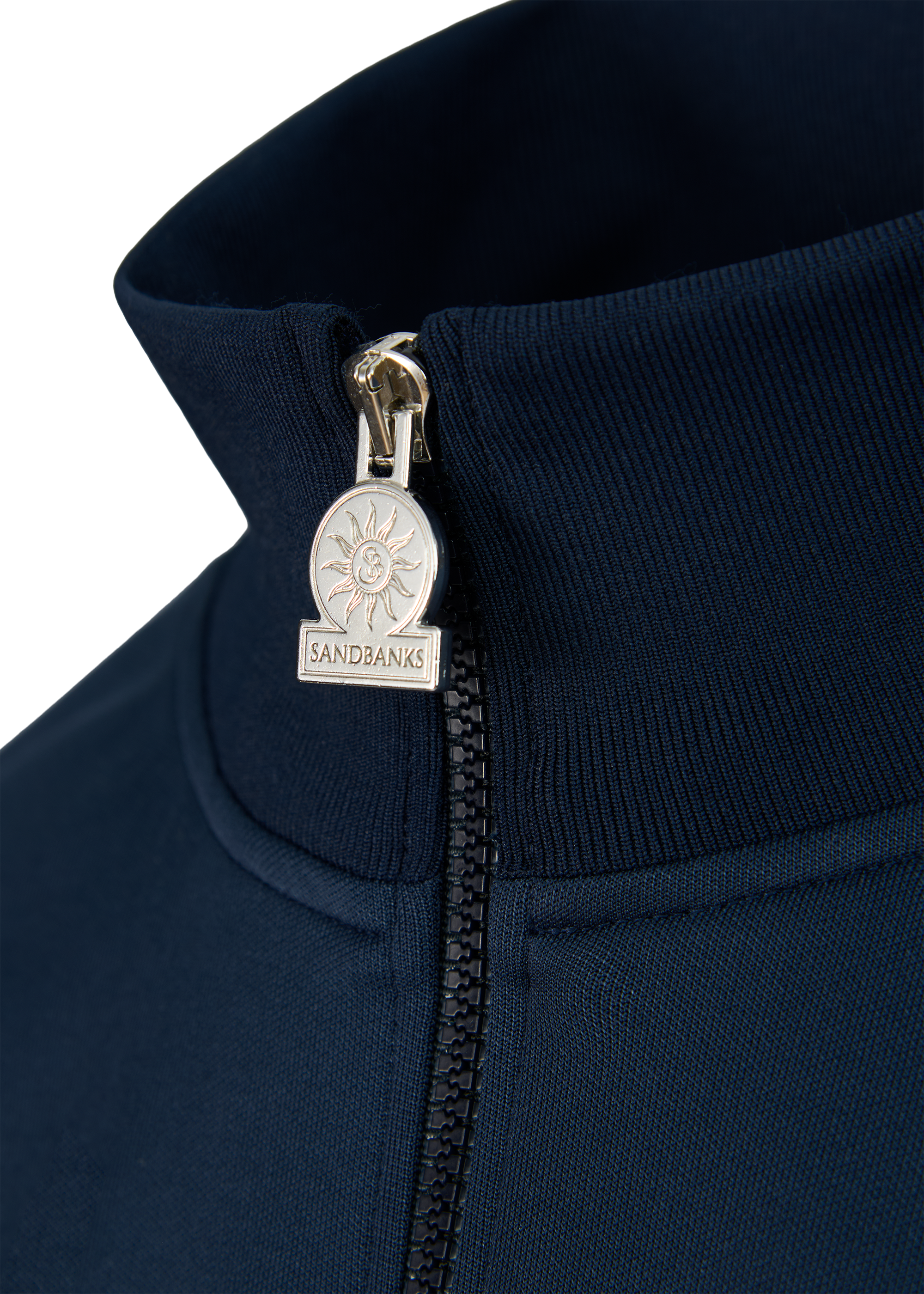 Sandbanks Piped Tricot Track Jacket - Navy