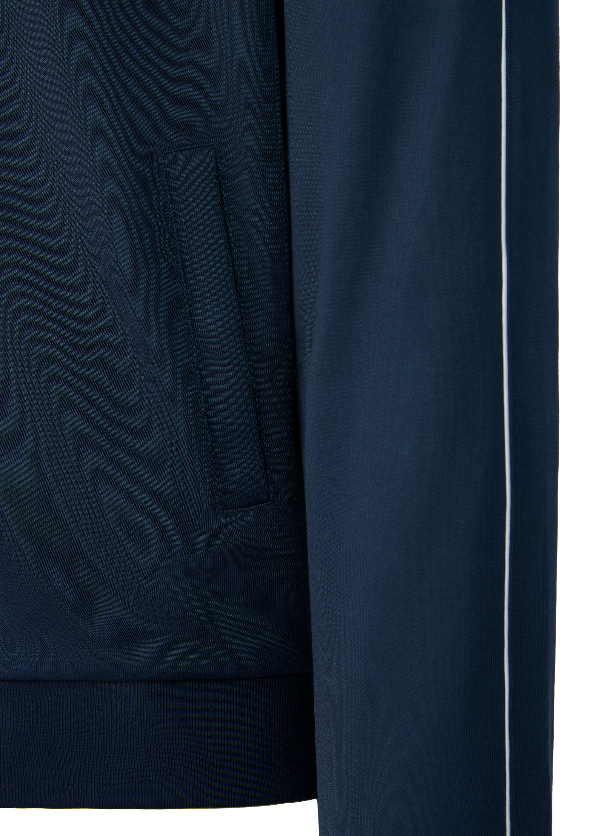 Sandbanks Piped Tricot Track Jacket - Navy