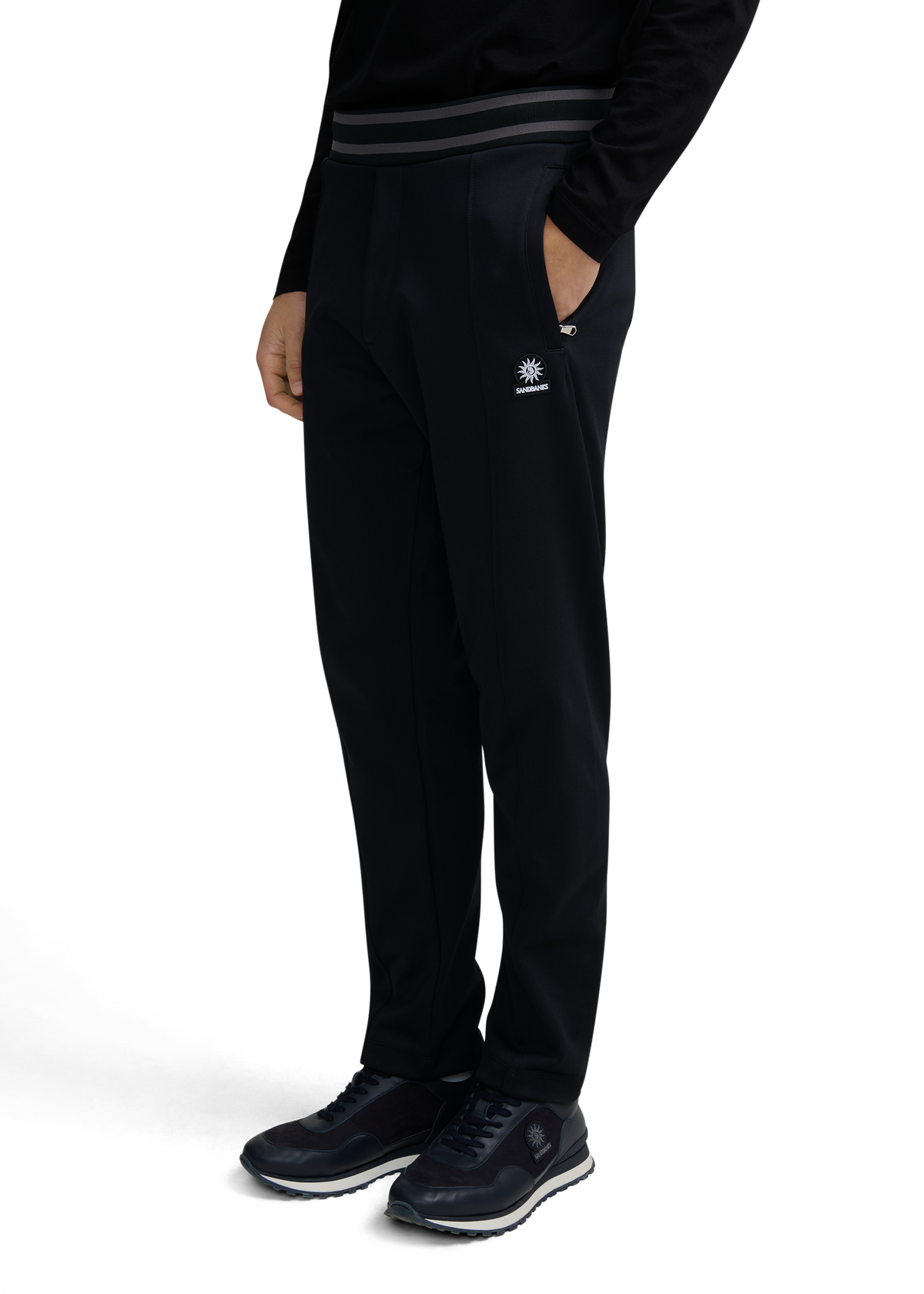 Contrast Stripe Track Pant - Black/Anthracite