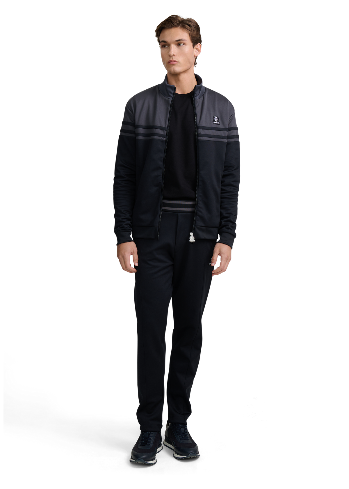 Contrast Stripe Track Pant - Black/Anthracite