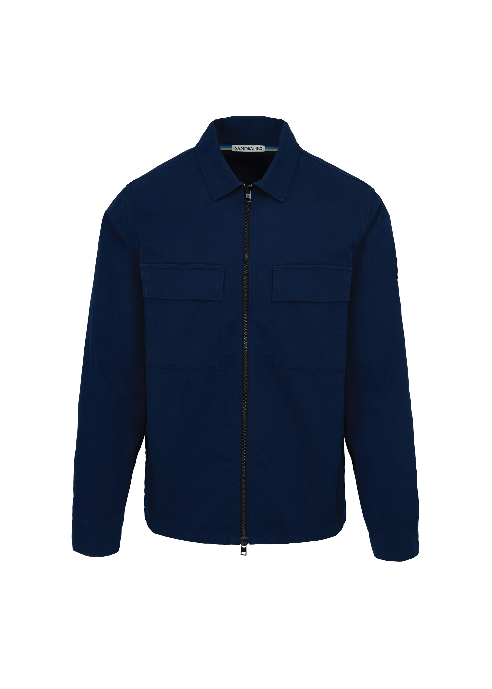 Sandbanks Gabardine Zip Overshirt - Navy