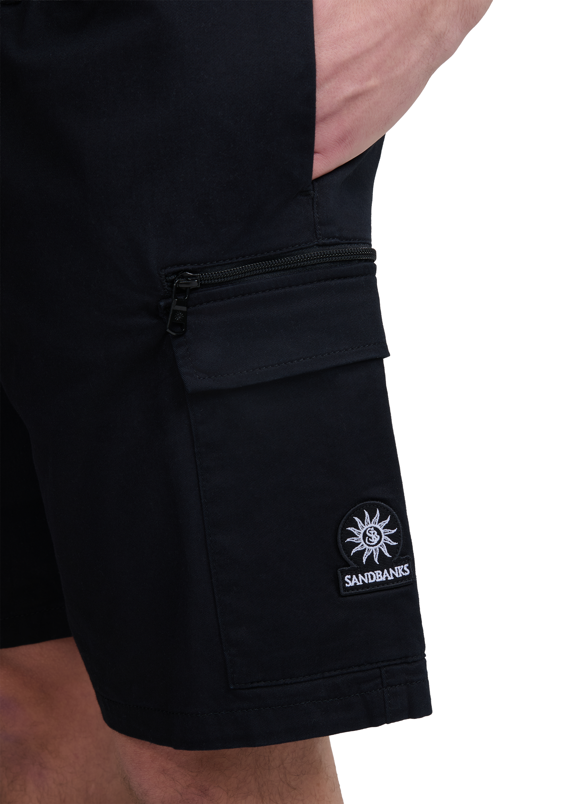 Sandbanks Cotton Cargo Short - Black