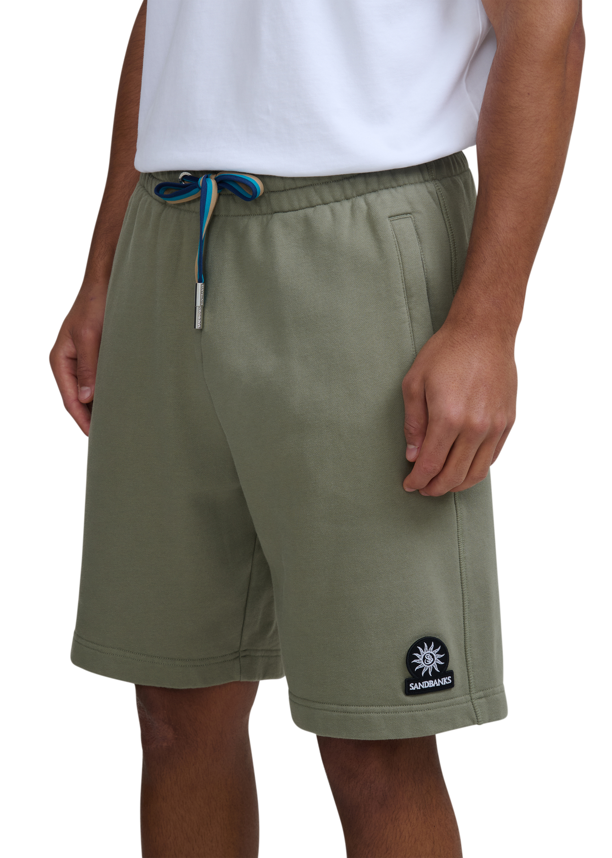 Sandbanks Badge Logo Shorts - Army