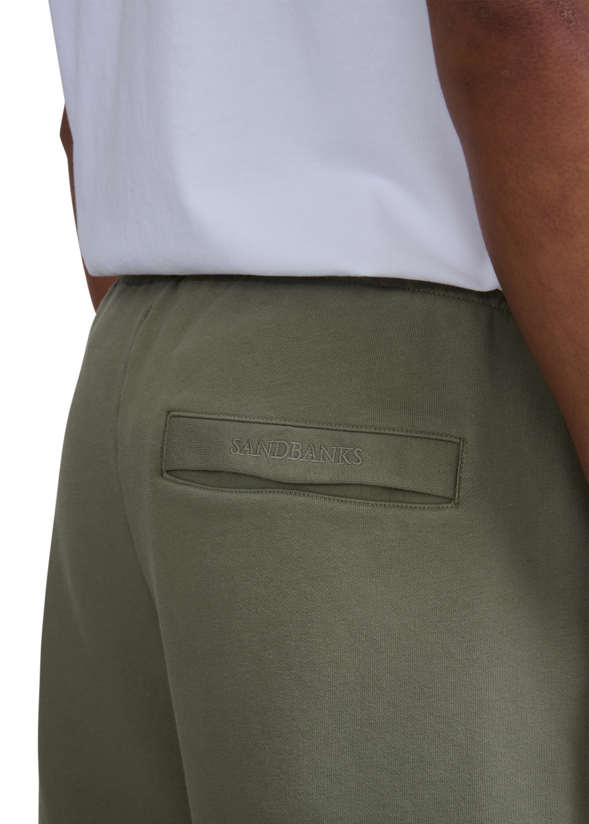 Sandbanks Badge Logo Shorts - Army